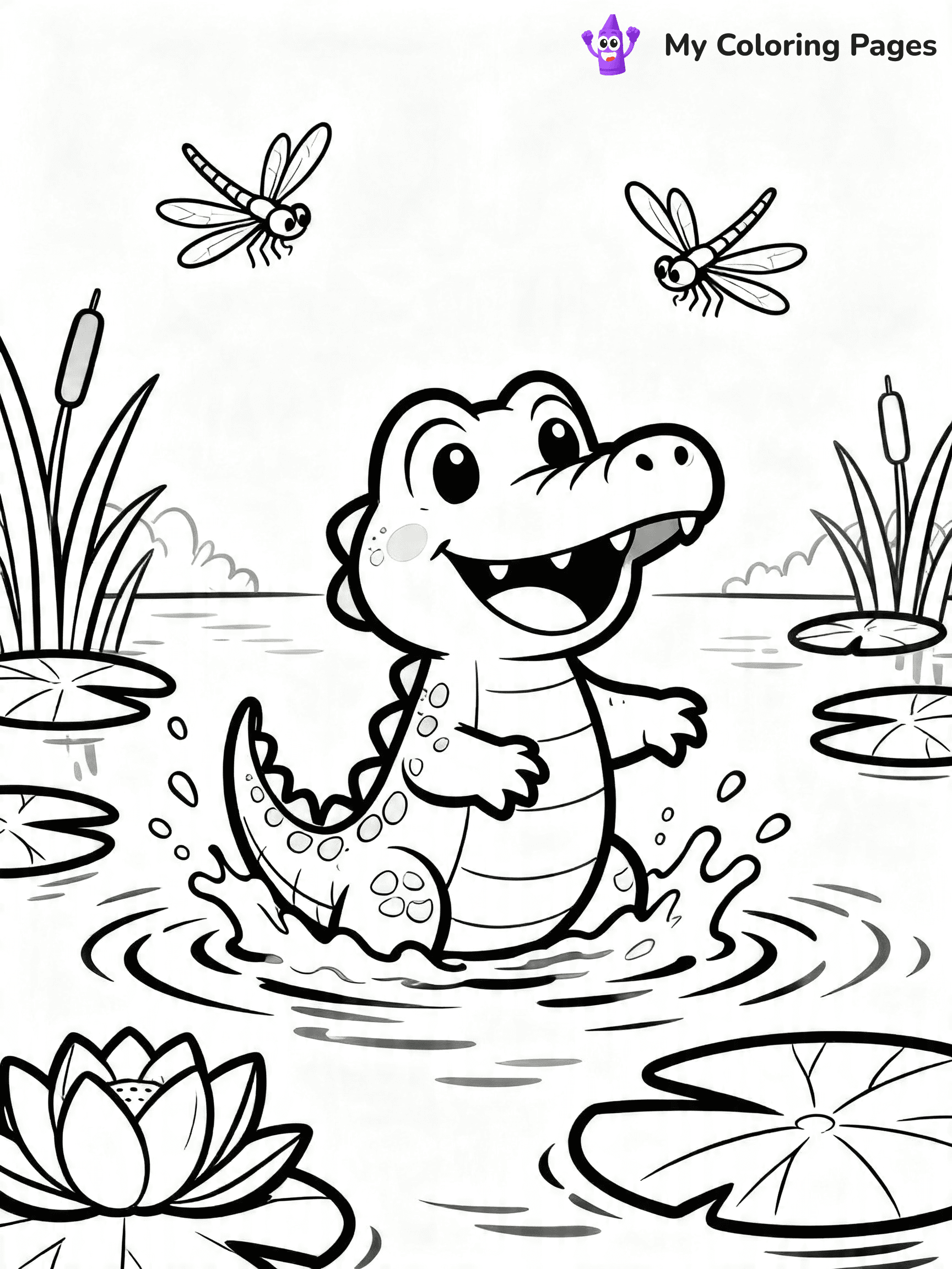 Crocodile Coloring Pages - 20