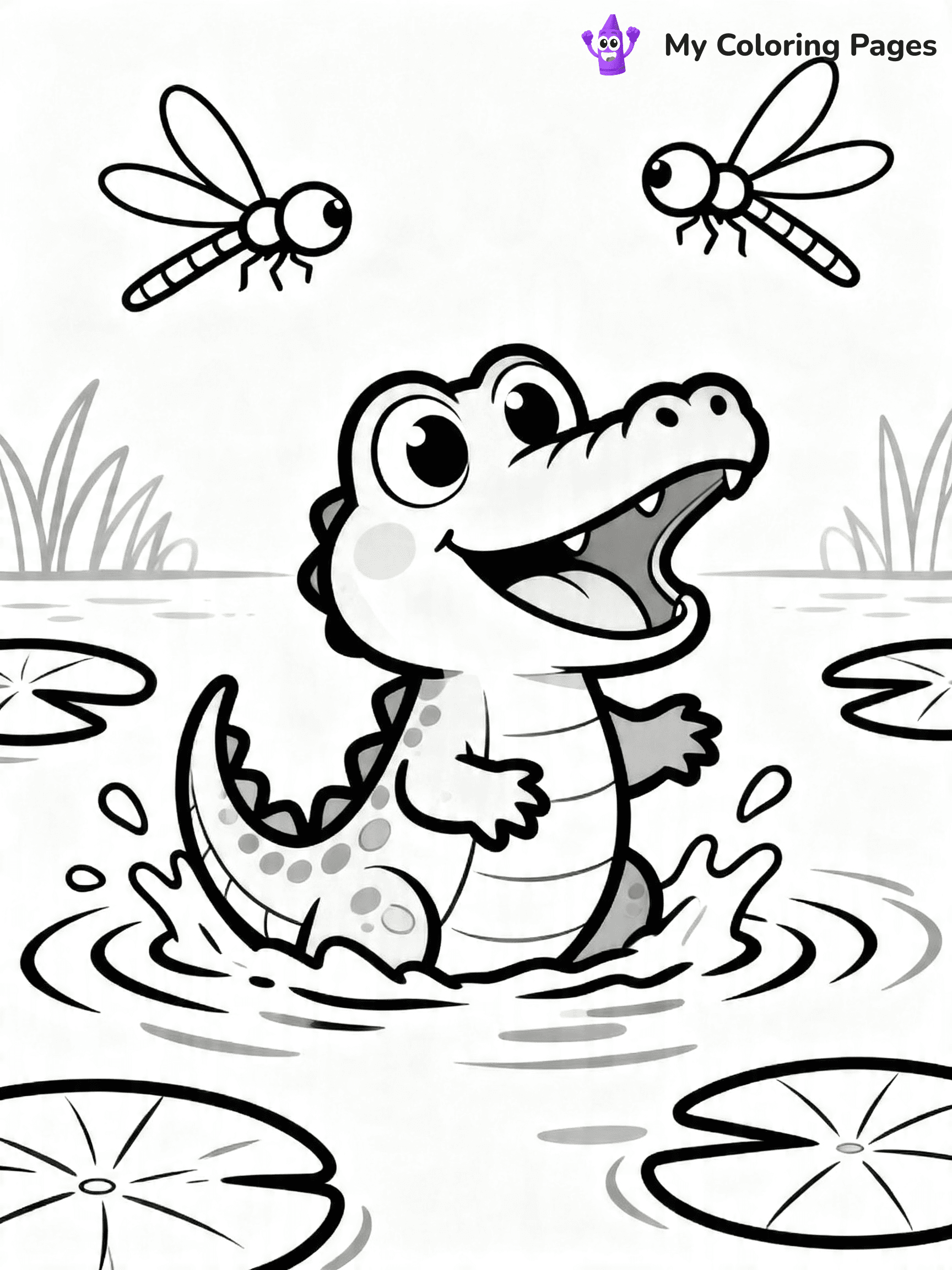 Crocodile Coloring Pages - 19