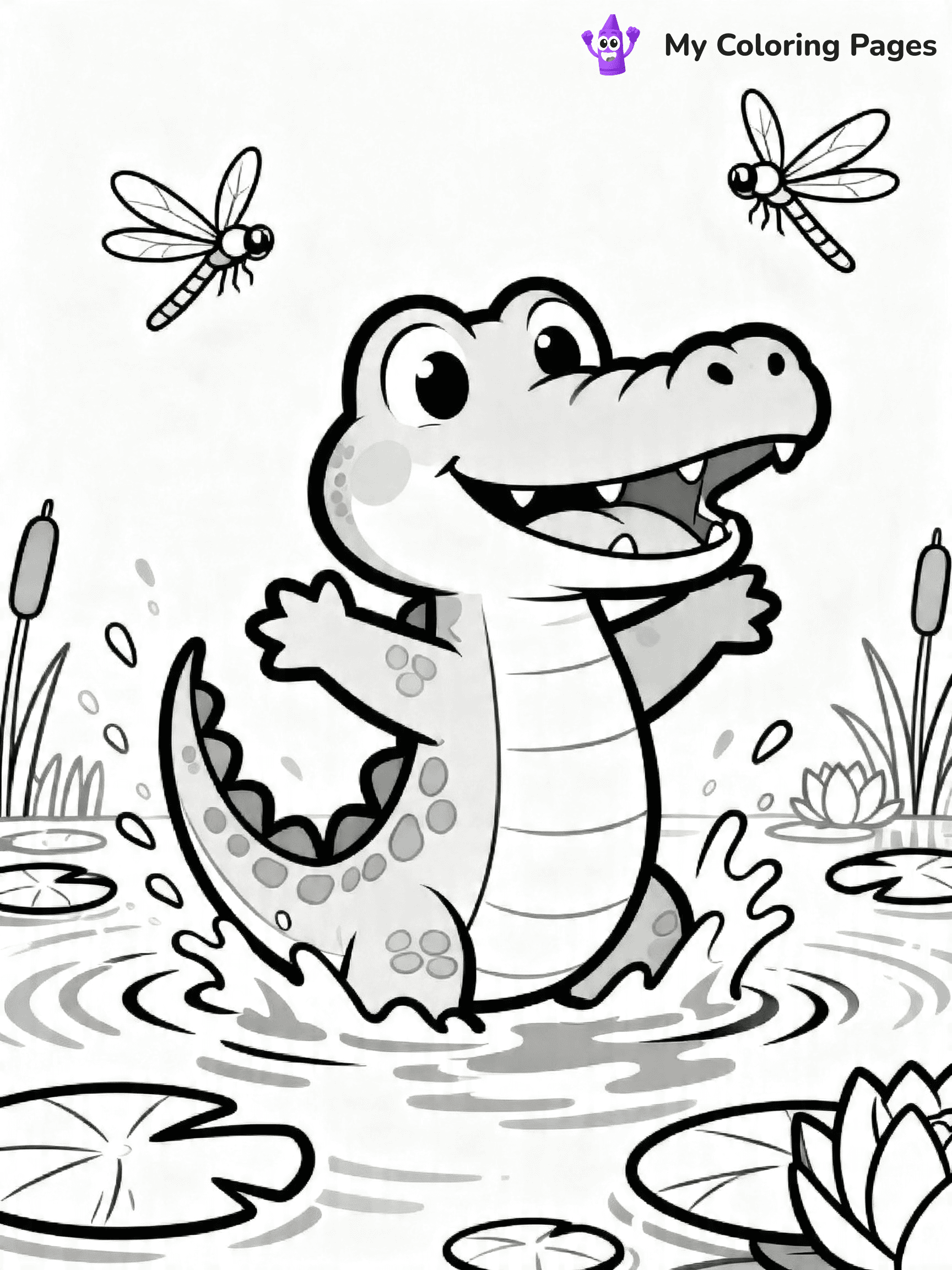 Crocodile Coloring Pages - 18