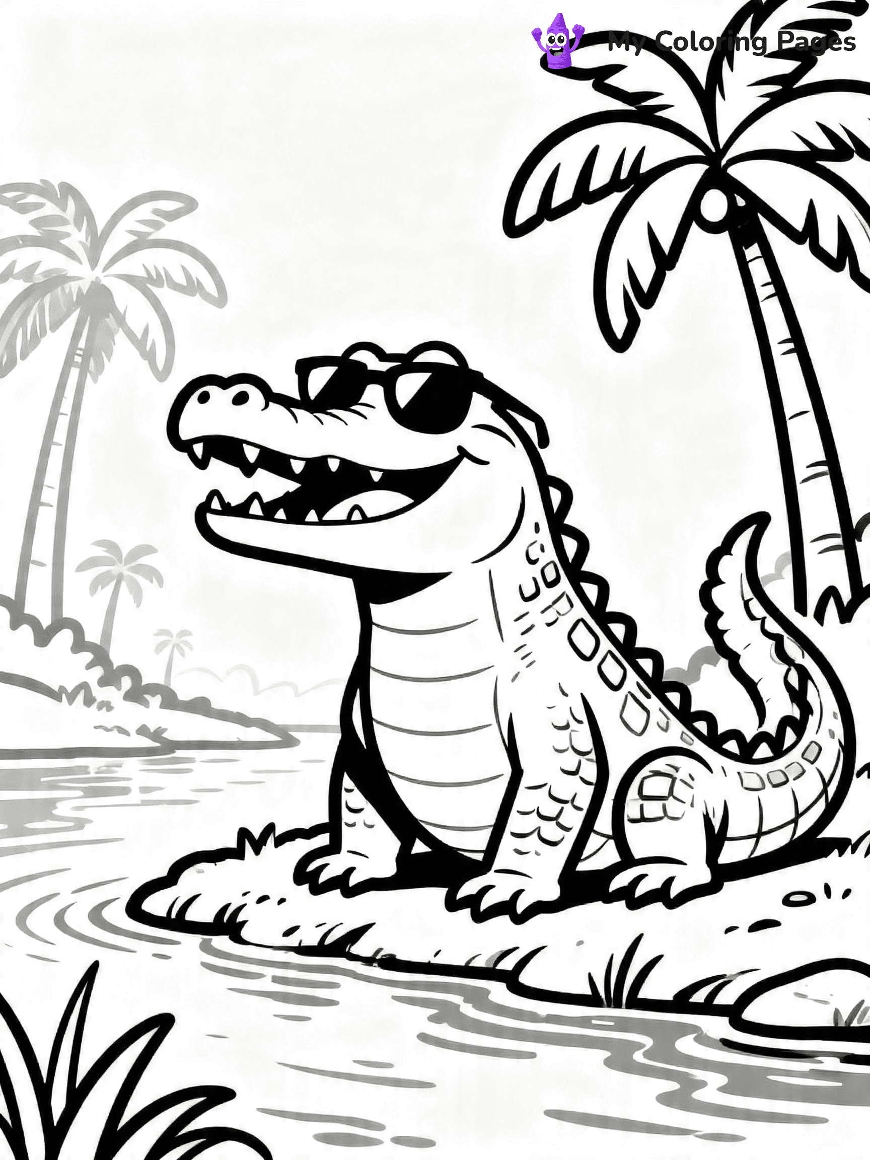 Crocodile Coloring Pages - 17