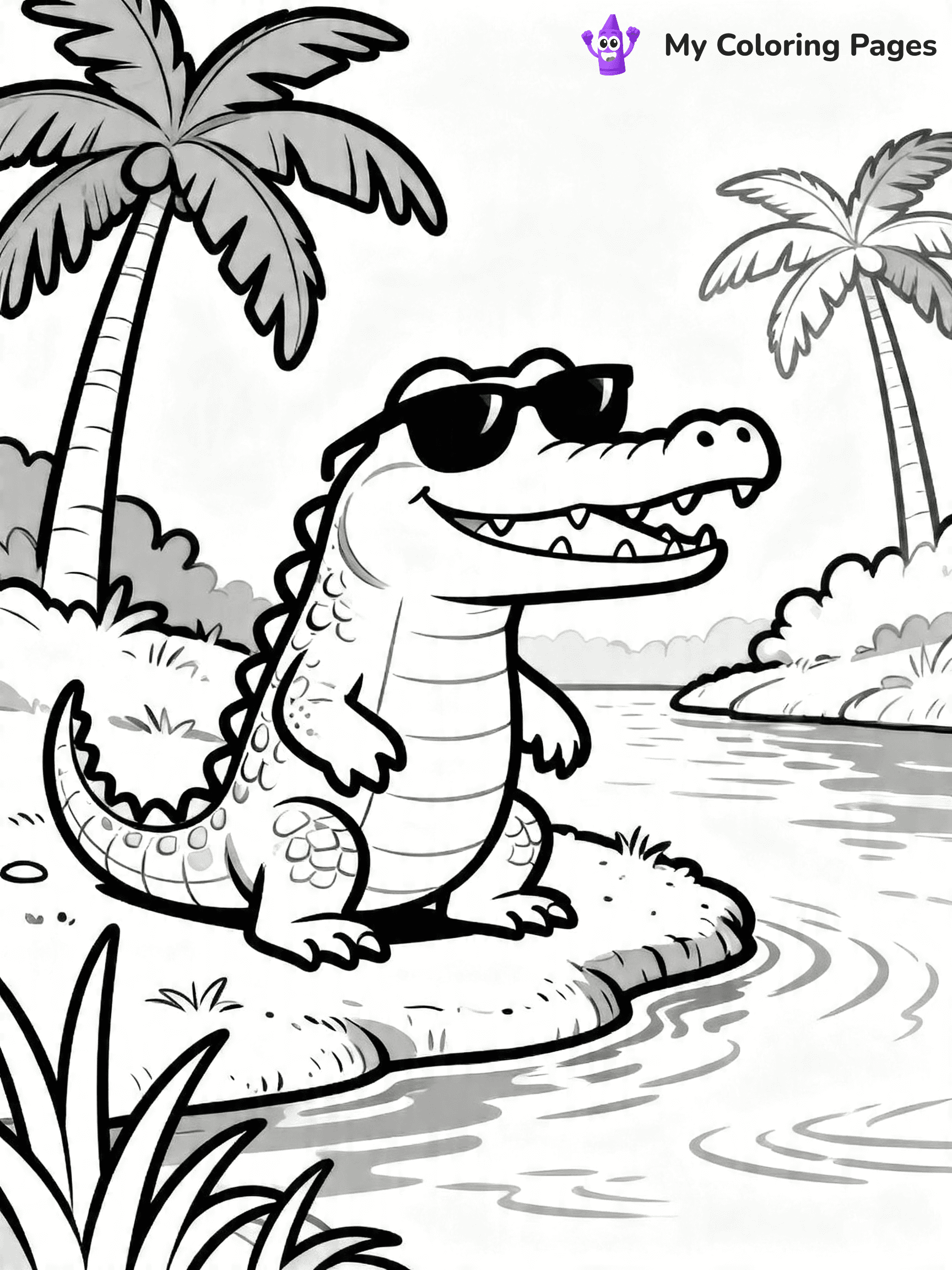 Crocodile Coloring Pages - 16