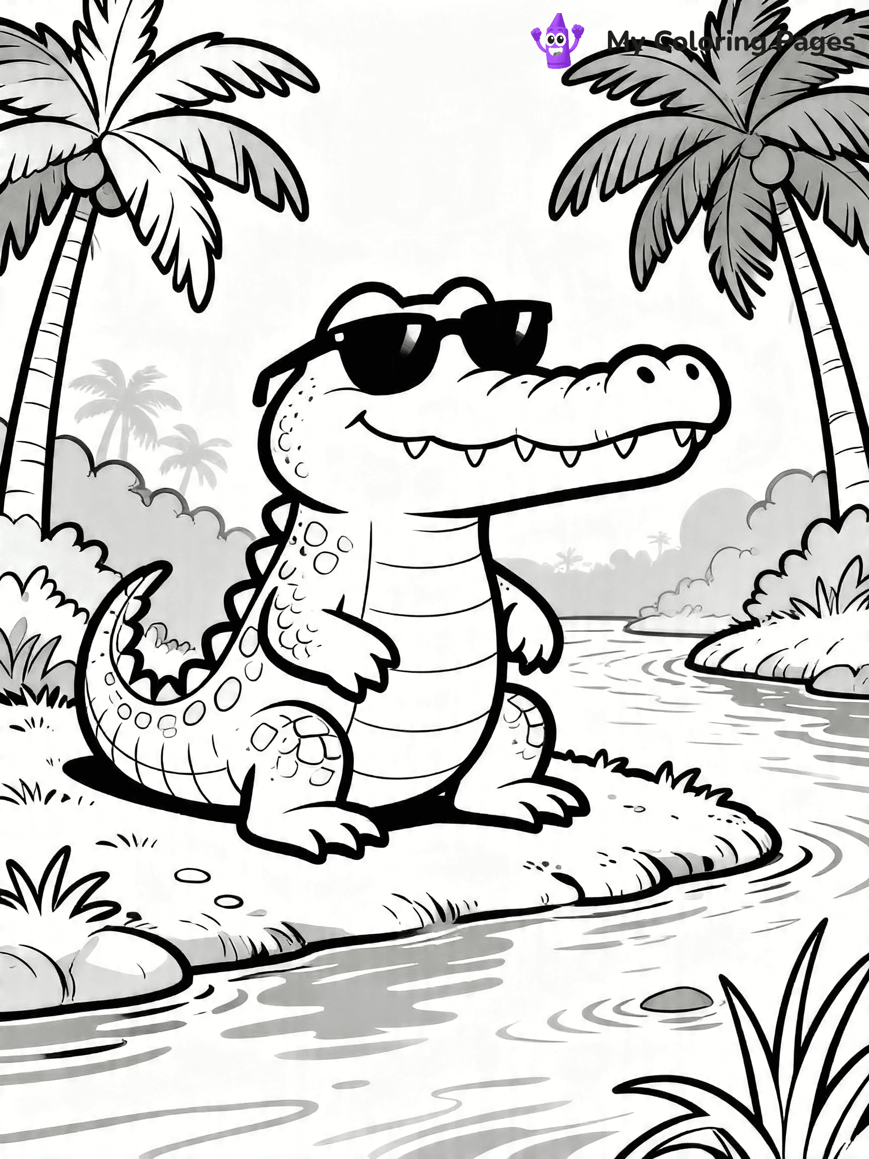 Crocodile Coloring Pages - 15
