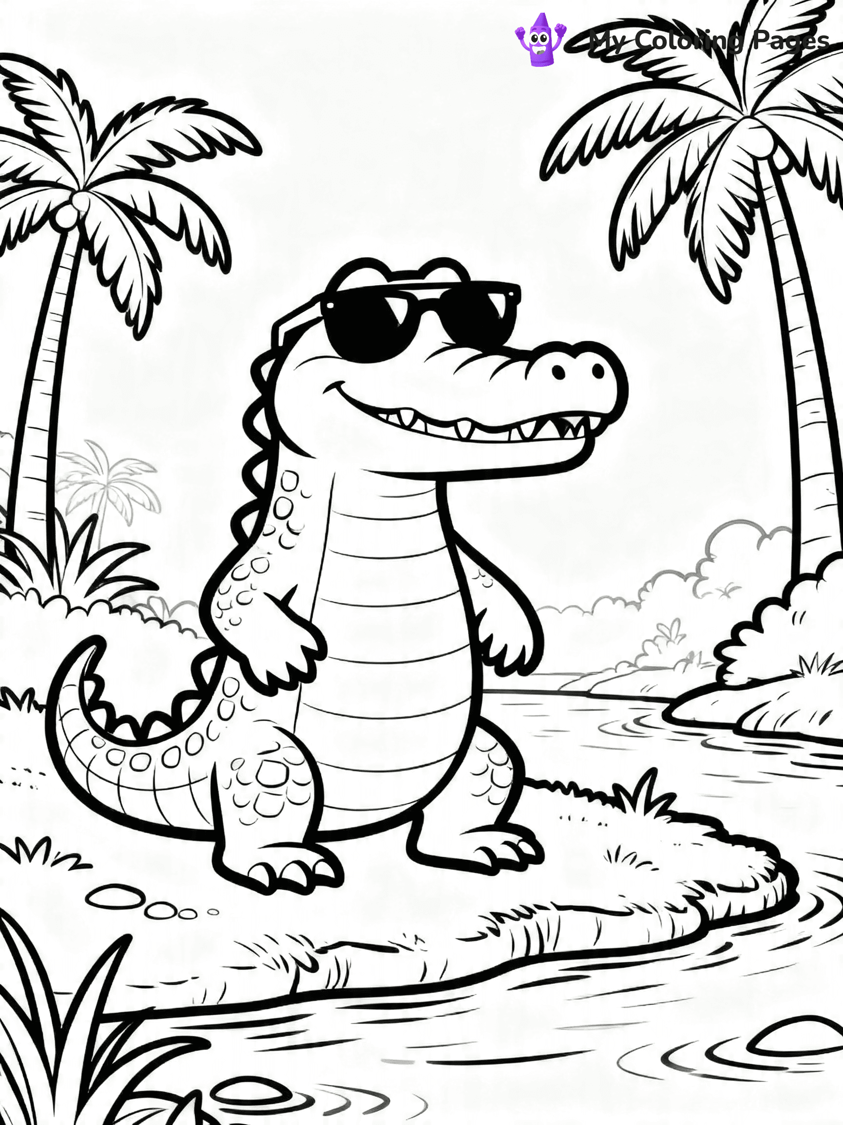 Crocodile Coloring Pages - 14
