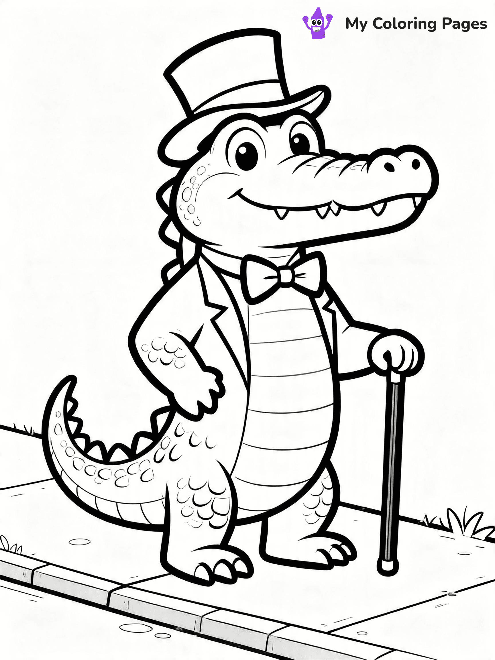 Crocodile Coloring Pages - 12