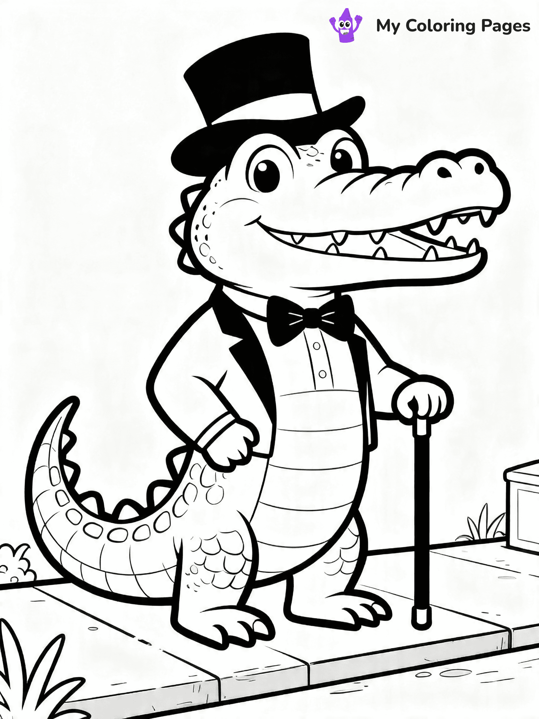 Crocodile Coloring Pages - 11