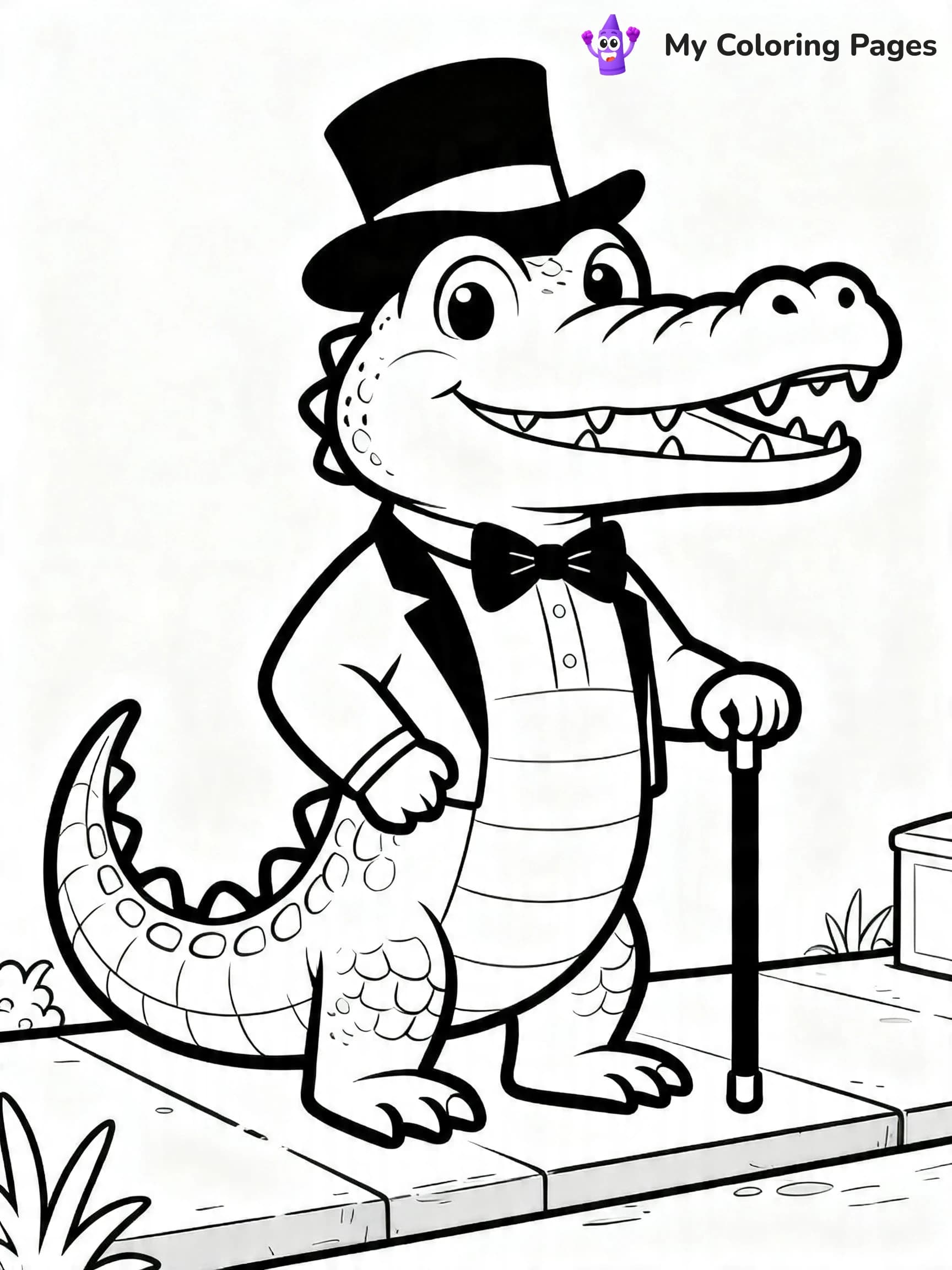Crocodile Coloring Pages - 11