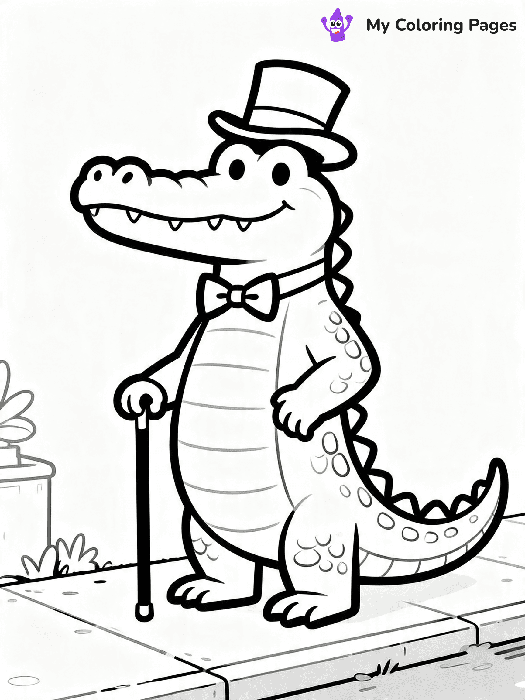 Crocodile Coloring Pages - 10