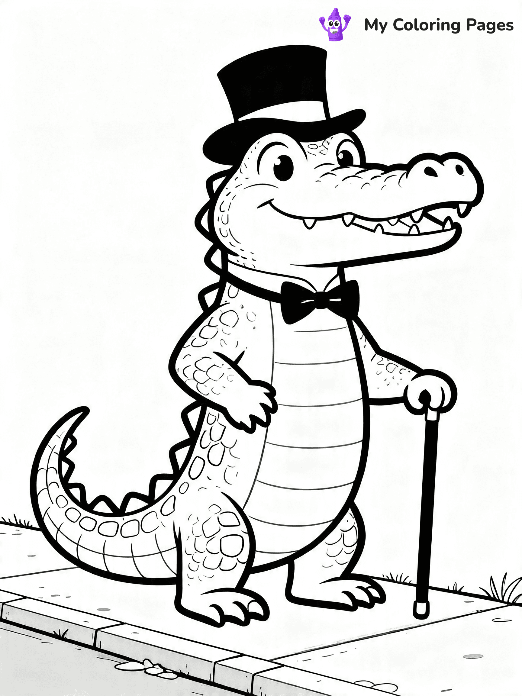Crocodile Coloring Pages - 9