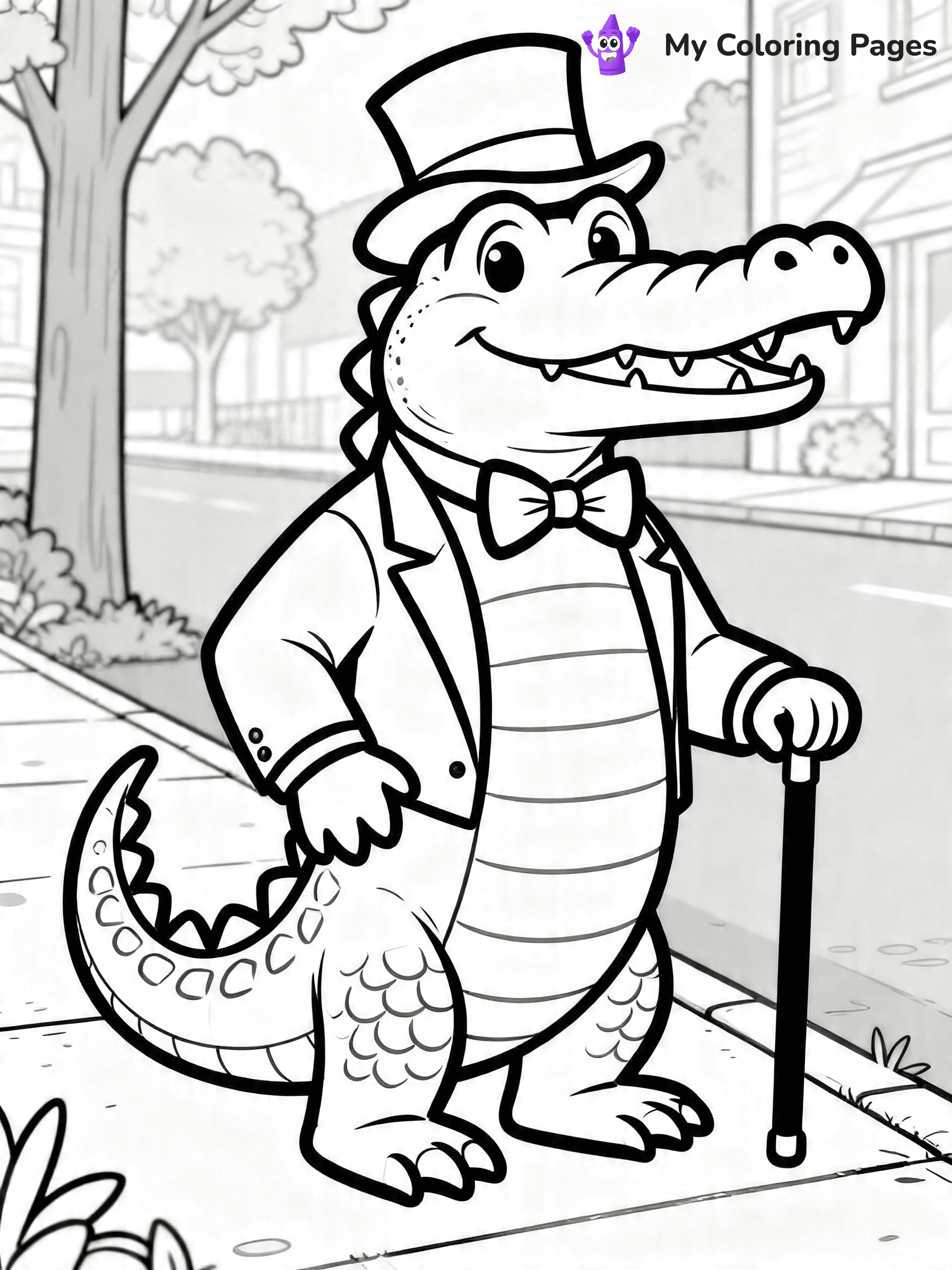 Crocodile Coloring Pages - 8