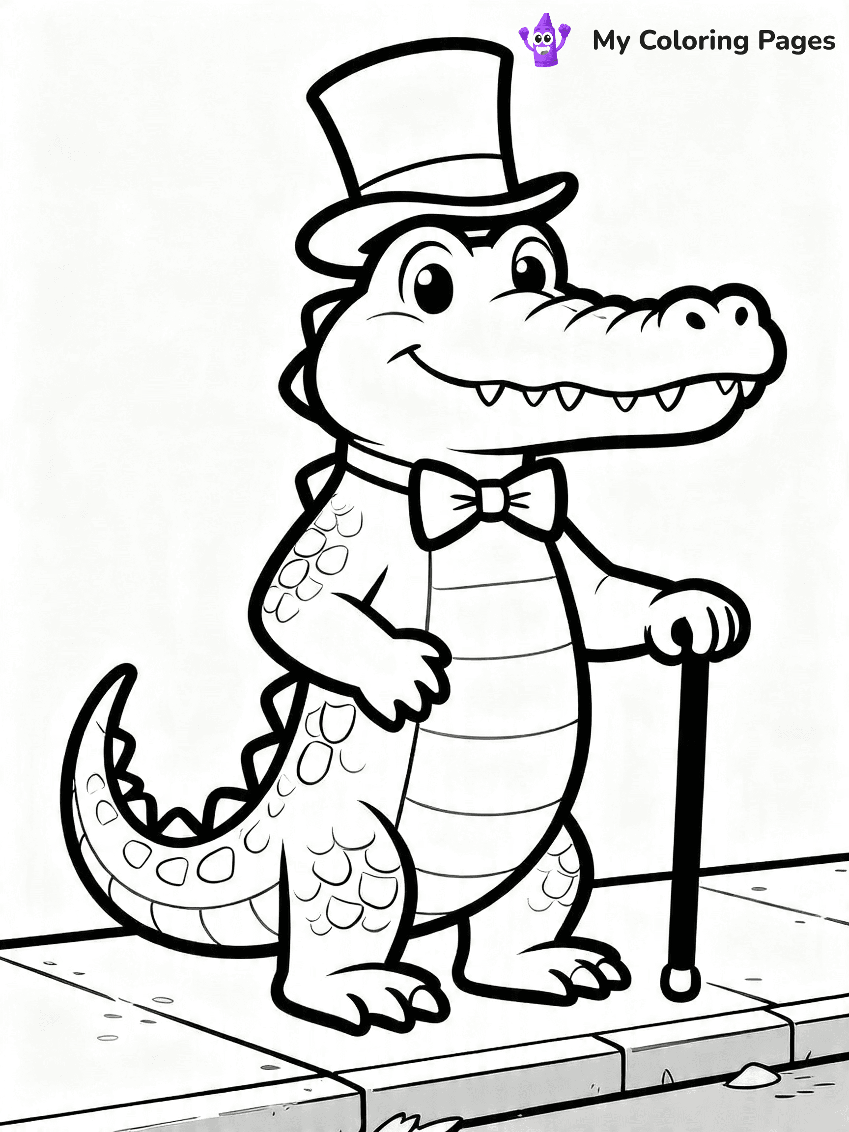 Crocodile Coloring Pages - 7