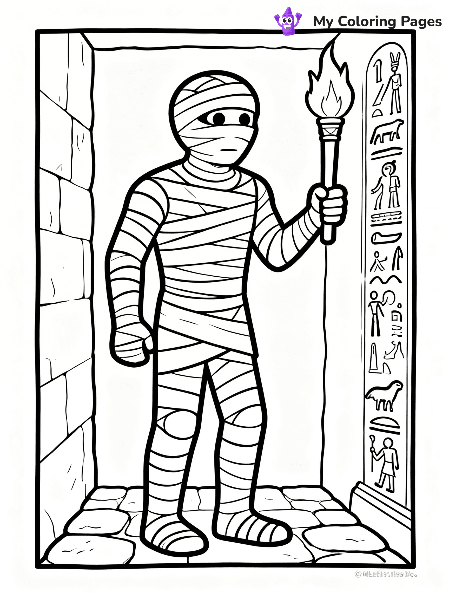 Mummy Coloring Pages - 42
