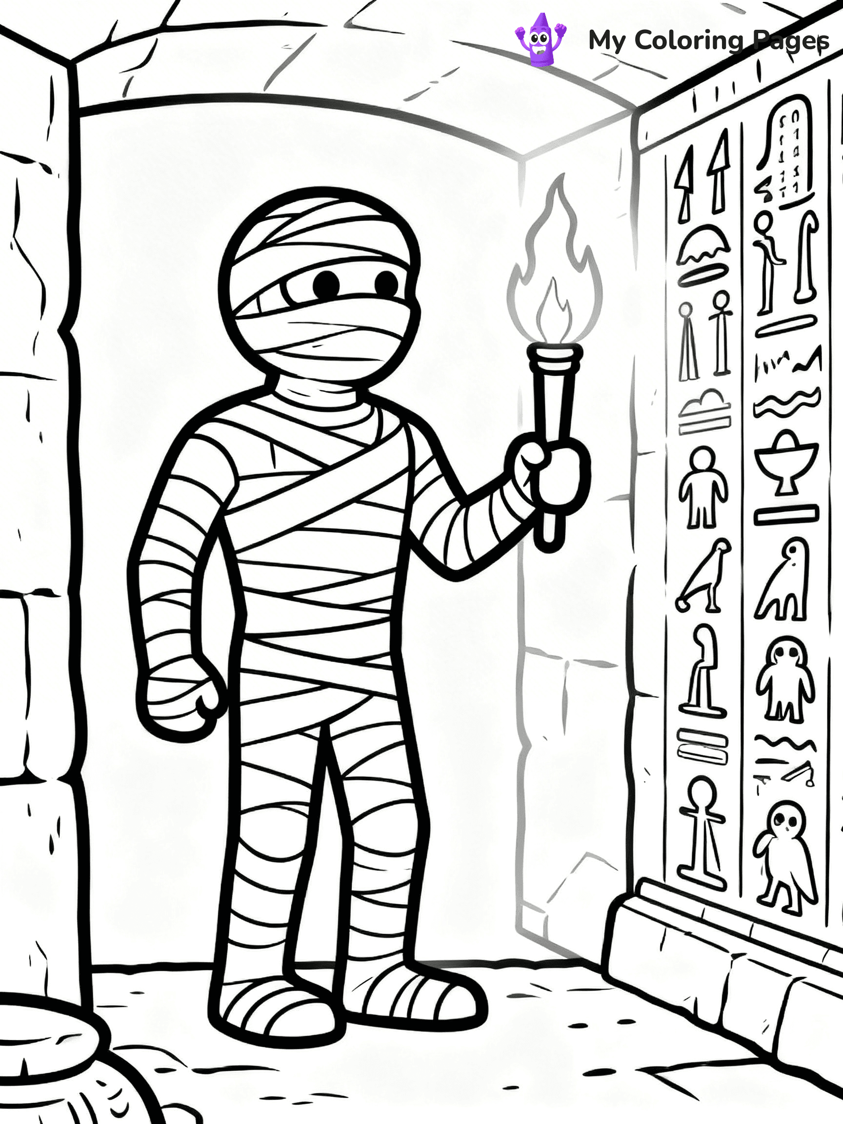 Mummy Coloring Pages - 41