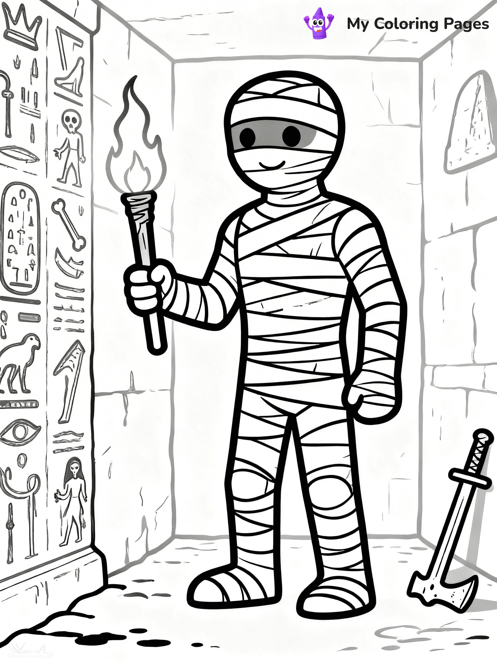 Mummy Coloring Pages - 40