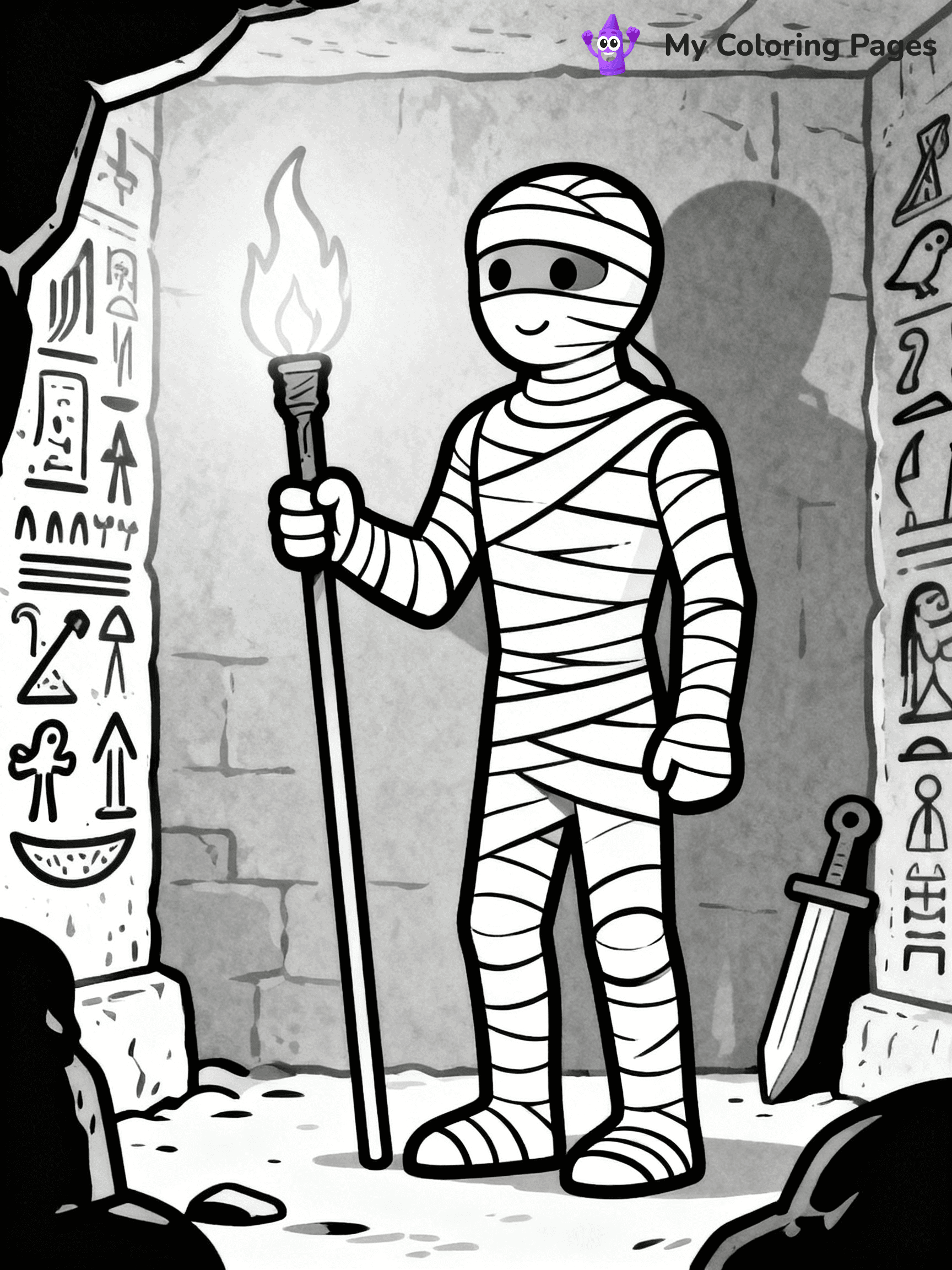 Mummy Coloring Pages - 39