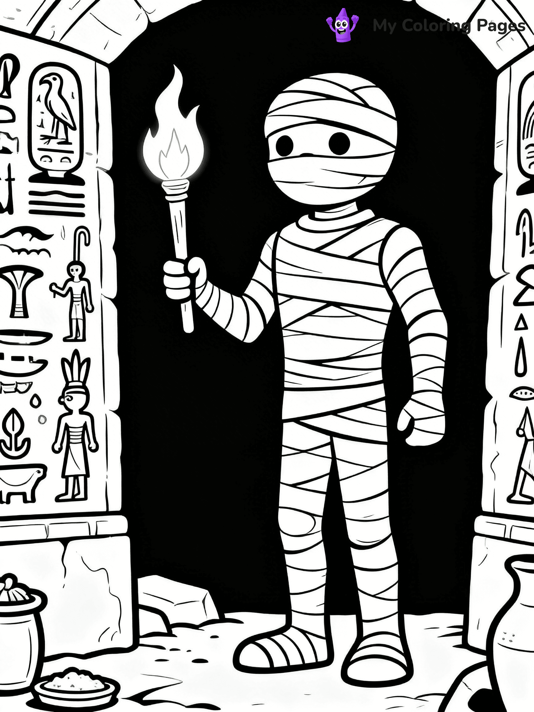 Mummy Coloring Pages - 38