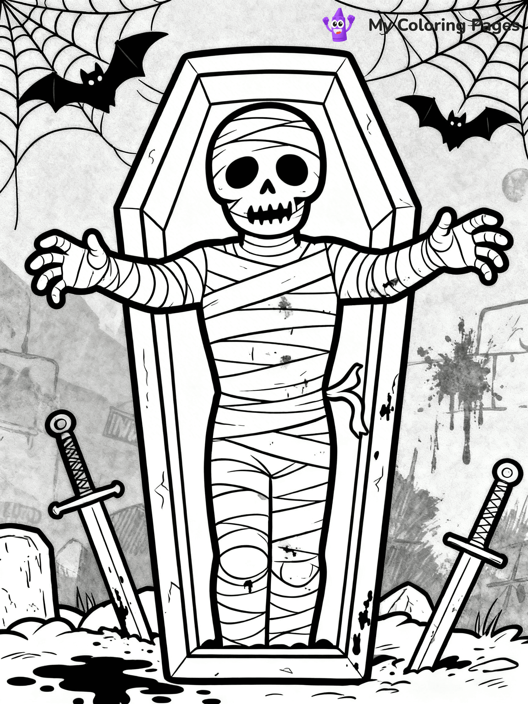 Mummy Coloring Pages - 32
