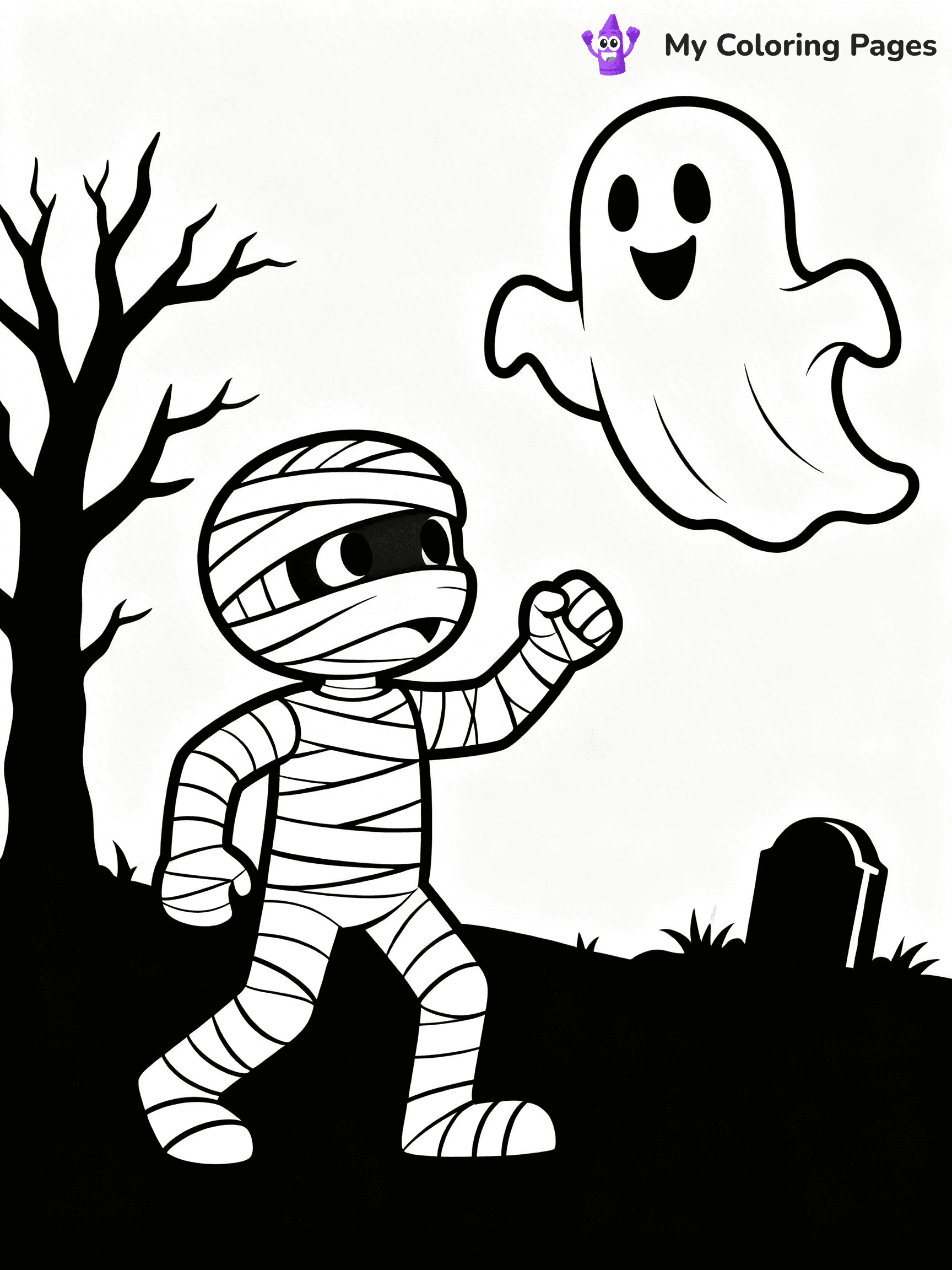 Mummy Coloring Pages - 24