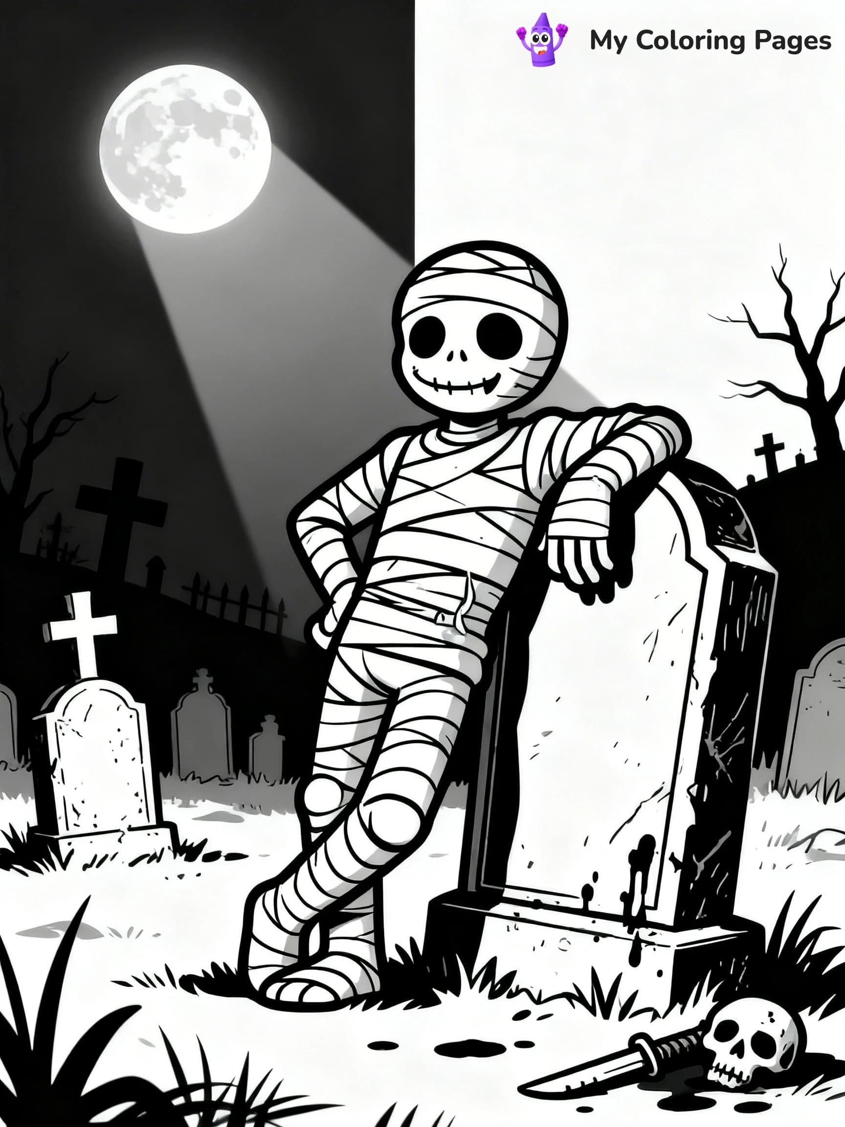 Mummy Coloring Pages - 12