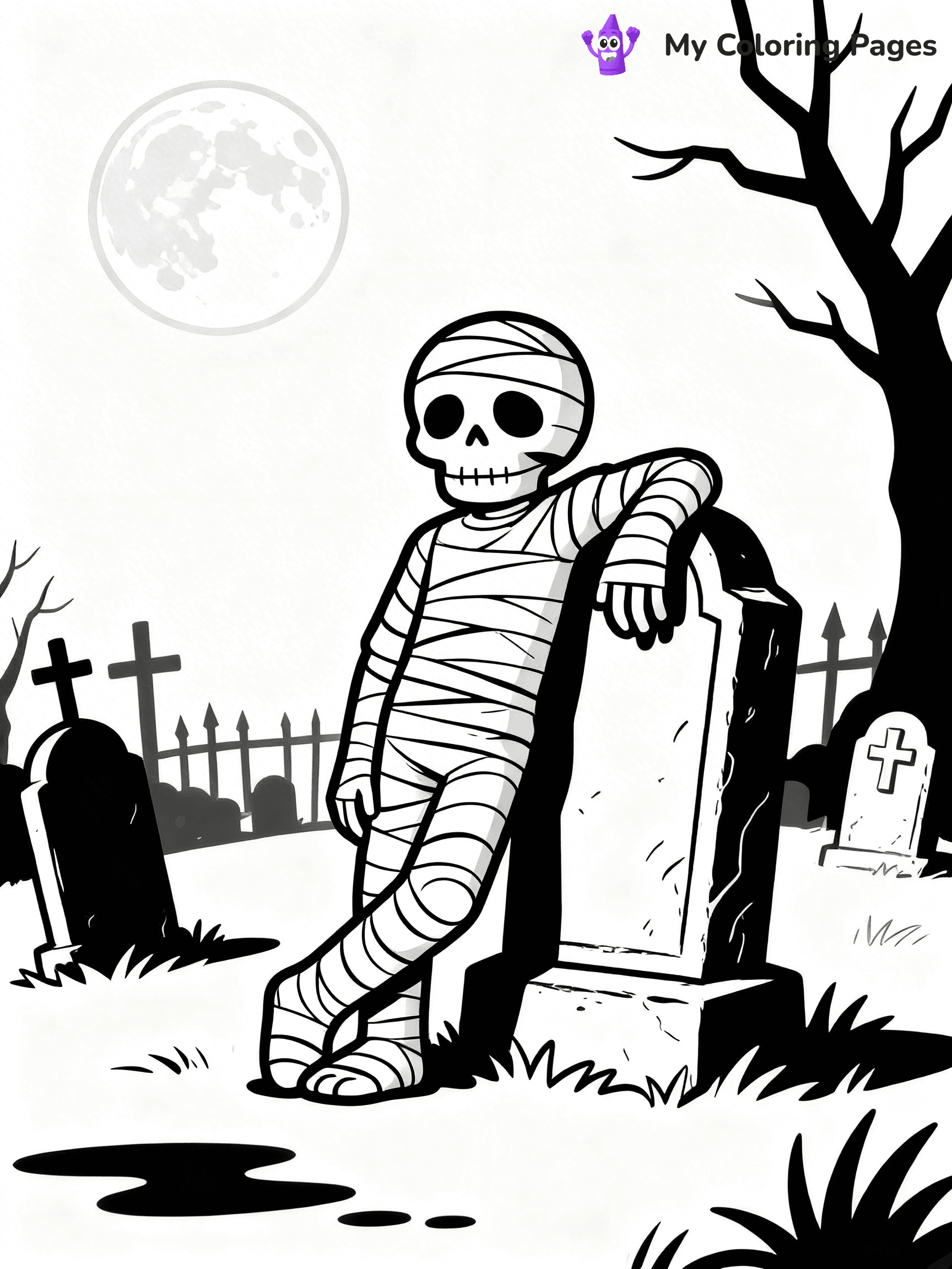 Mummy Coloring Pages - 10