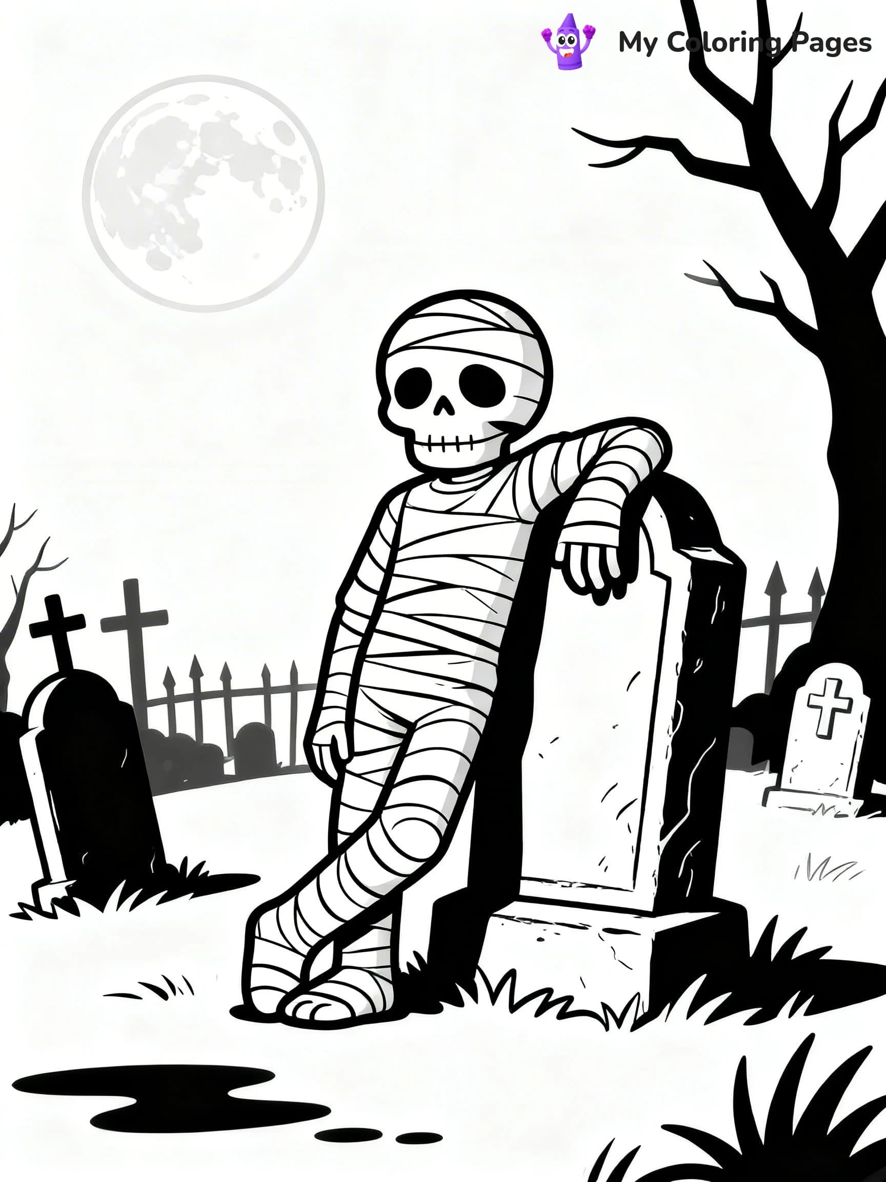Mummy Coloring Pages - 10