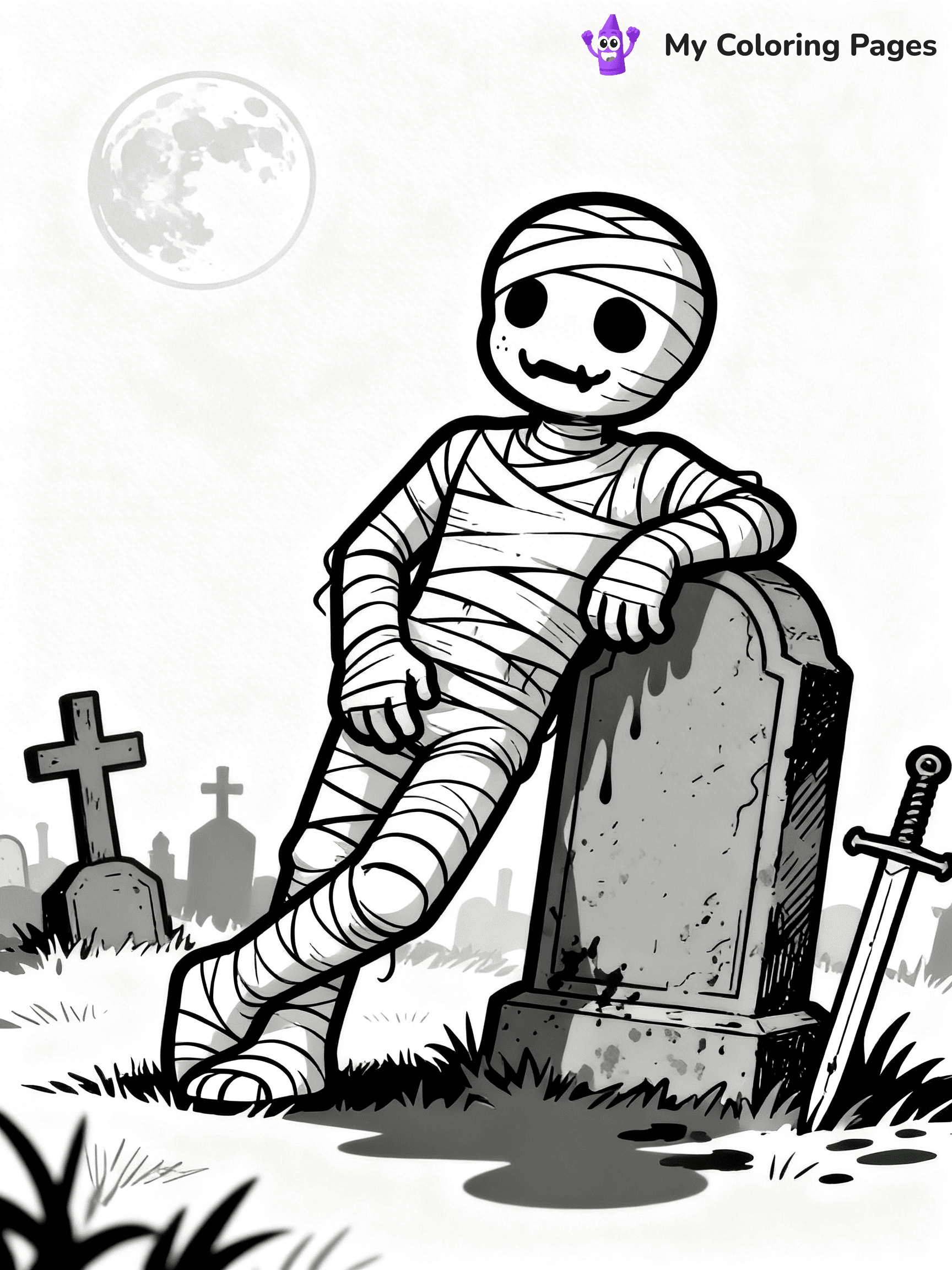 Mummy Coloring Pages - 9