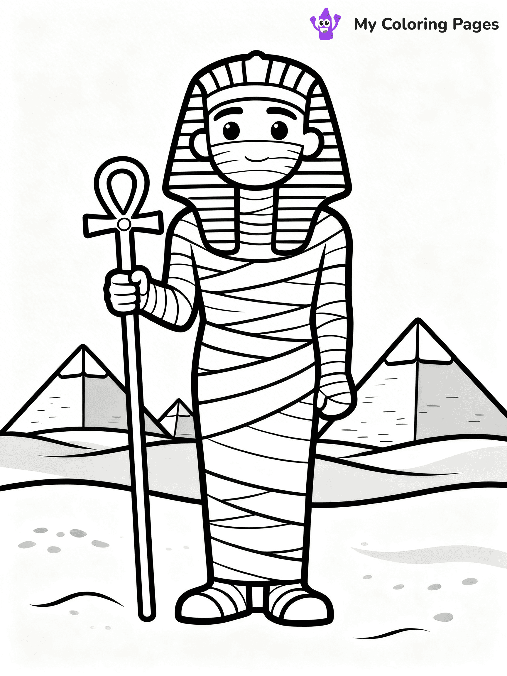 Mummy Coloring Pages - 6
