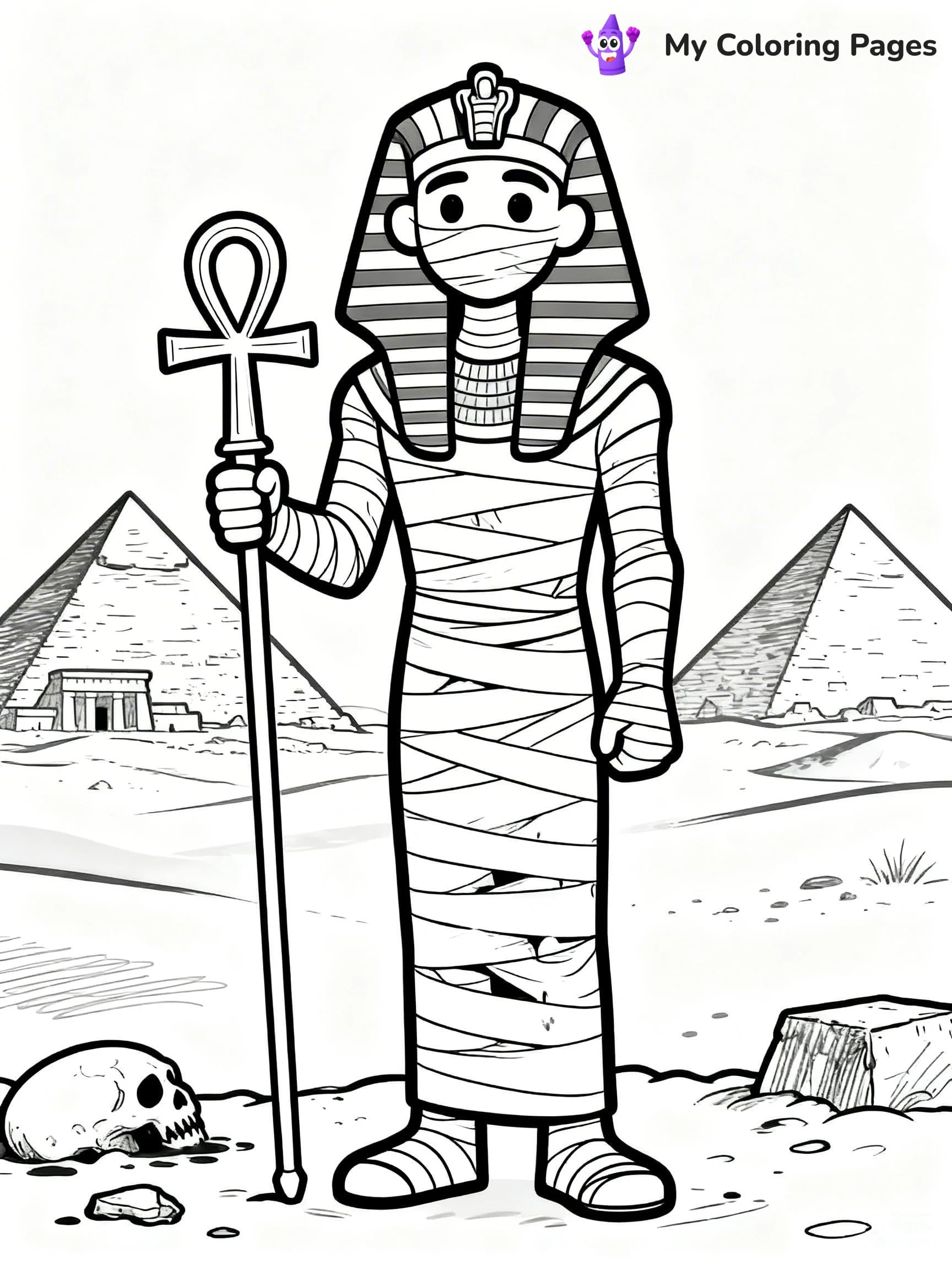 Mummy Coloring Pages - 2