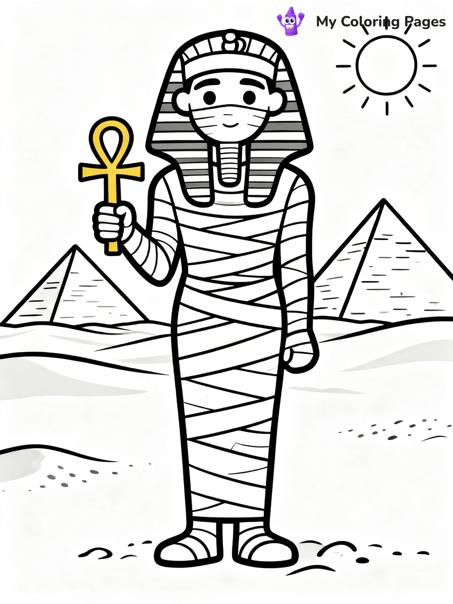 Mummy Coloring Pages - 1