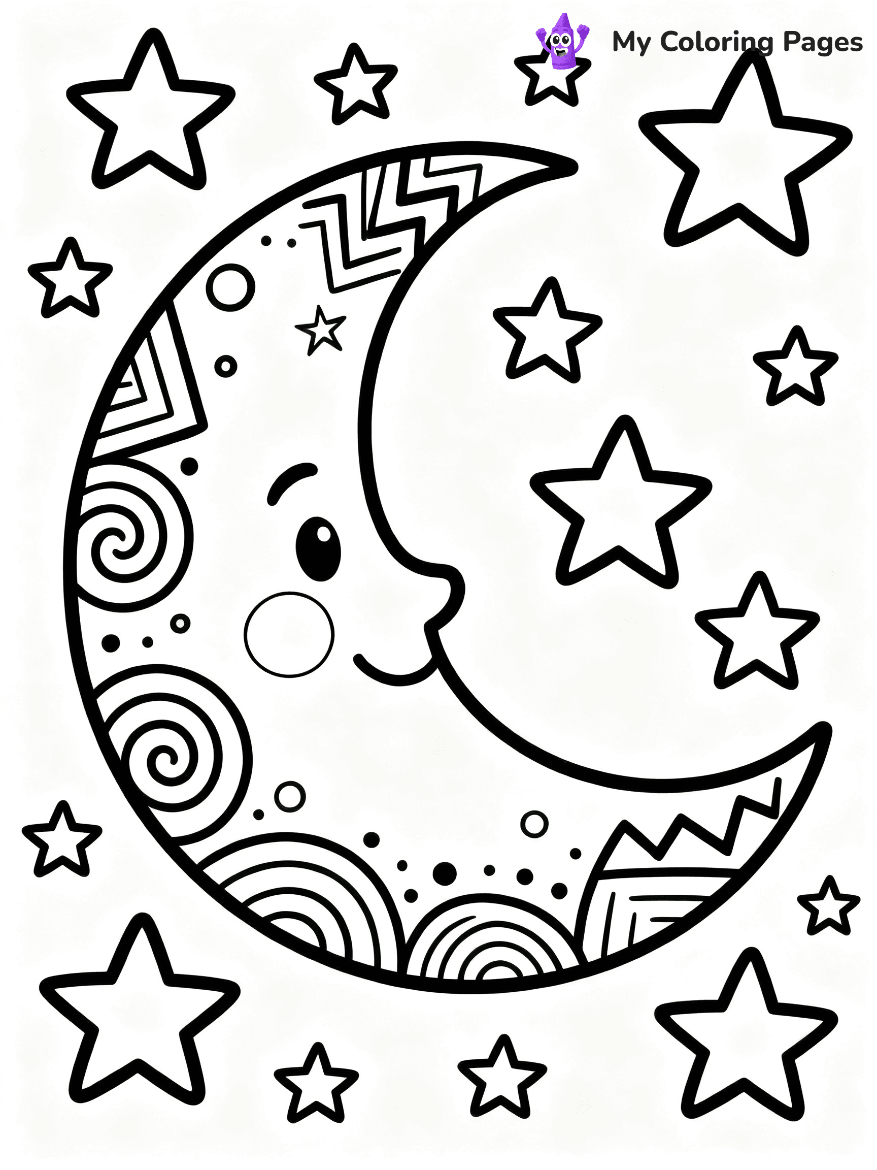 Moon Coloring Pages - 33