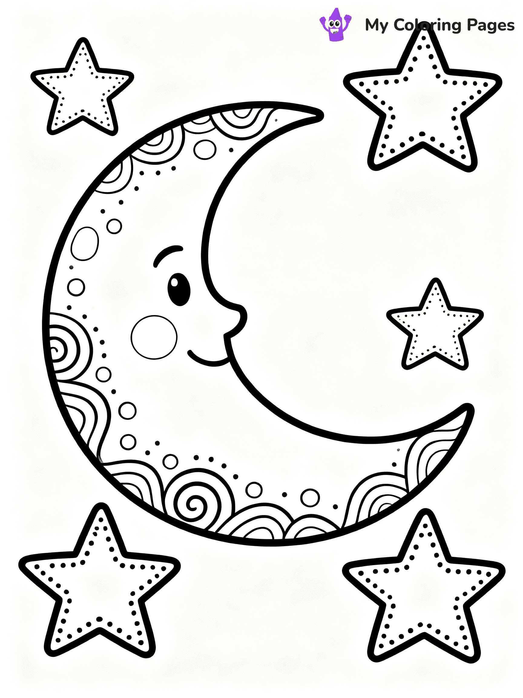 Moon Coloring Pages - 31