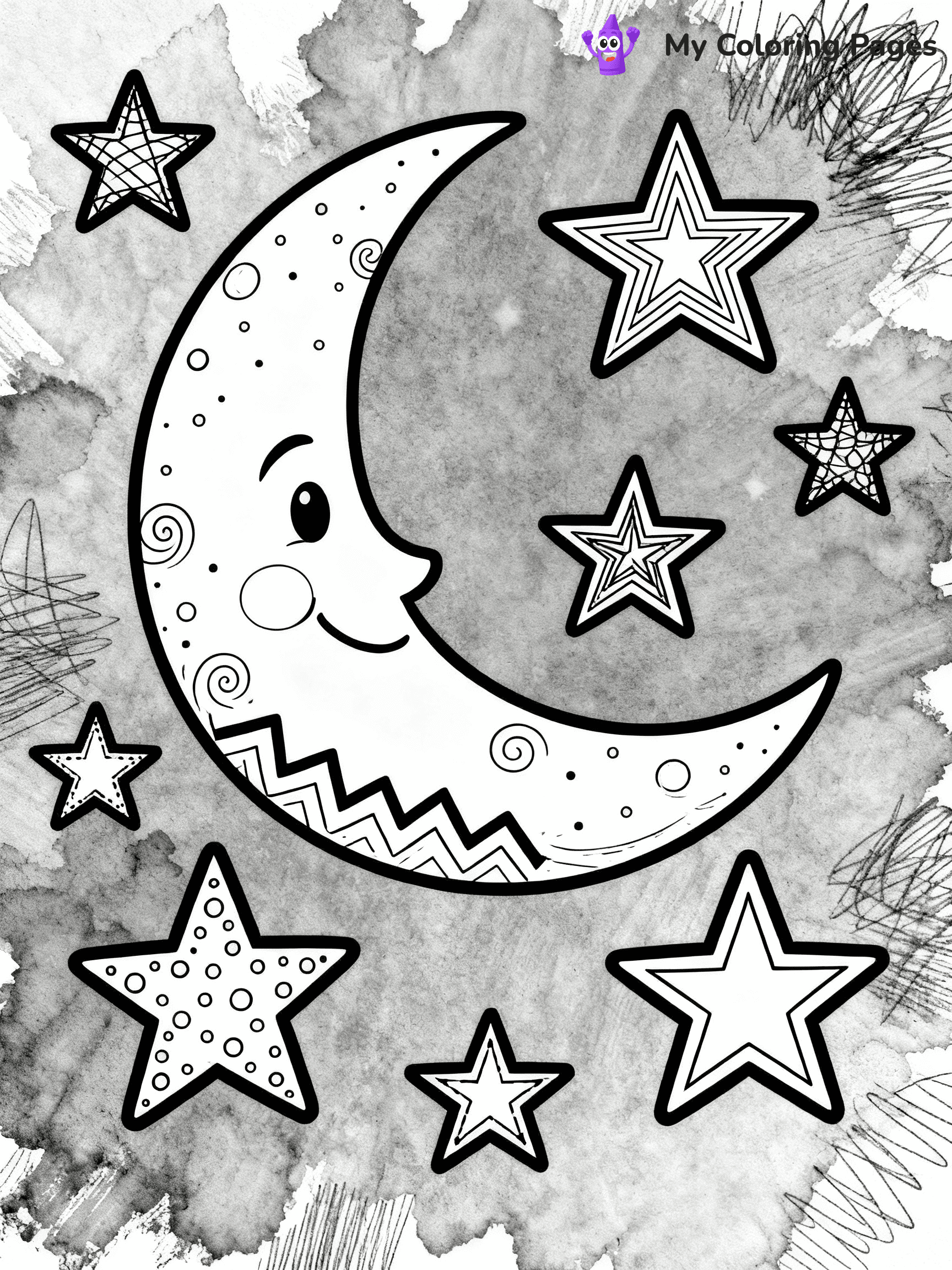 Moon Coloring Pages - 28