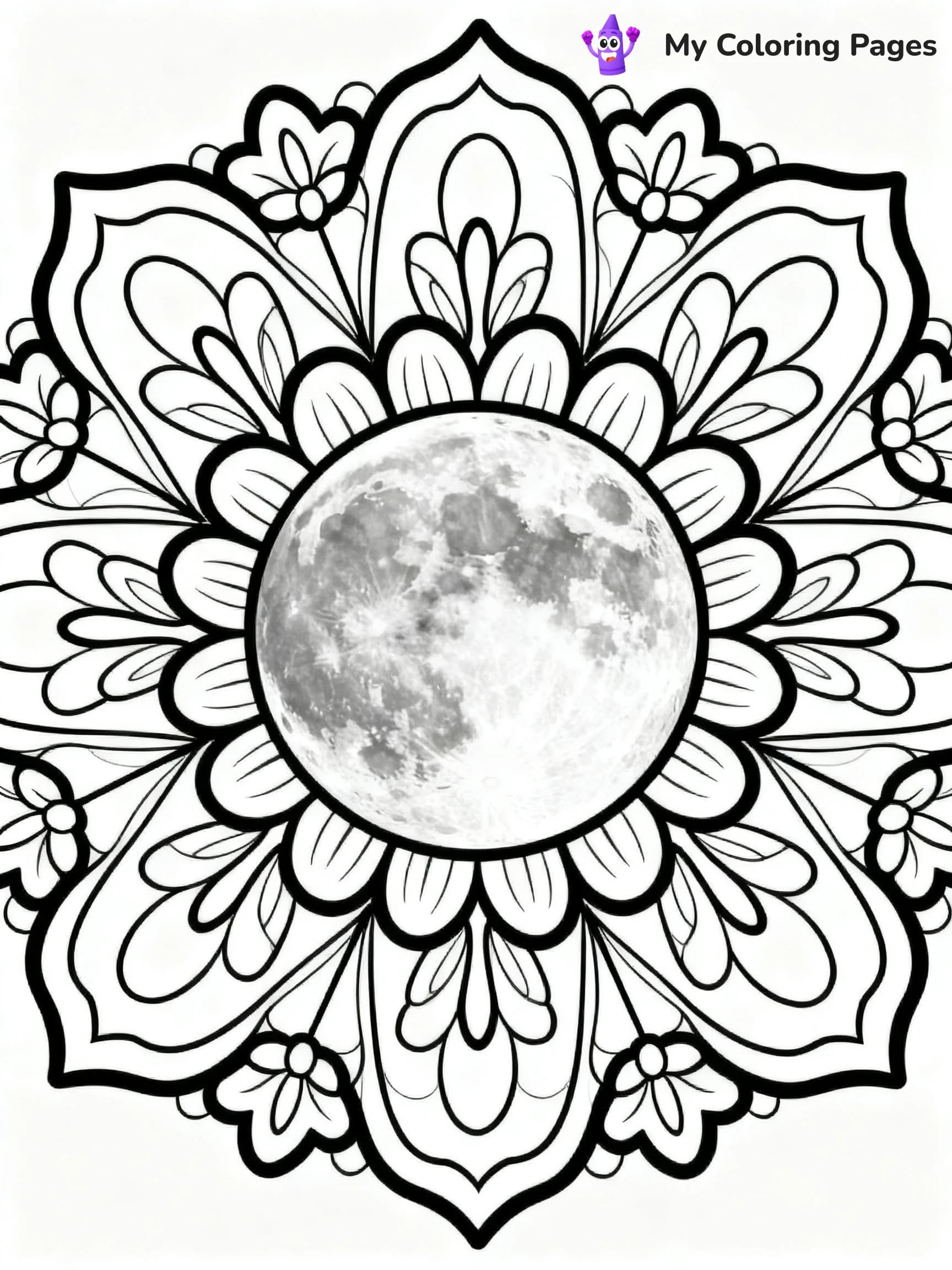 Moon Coloring Pages - 18