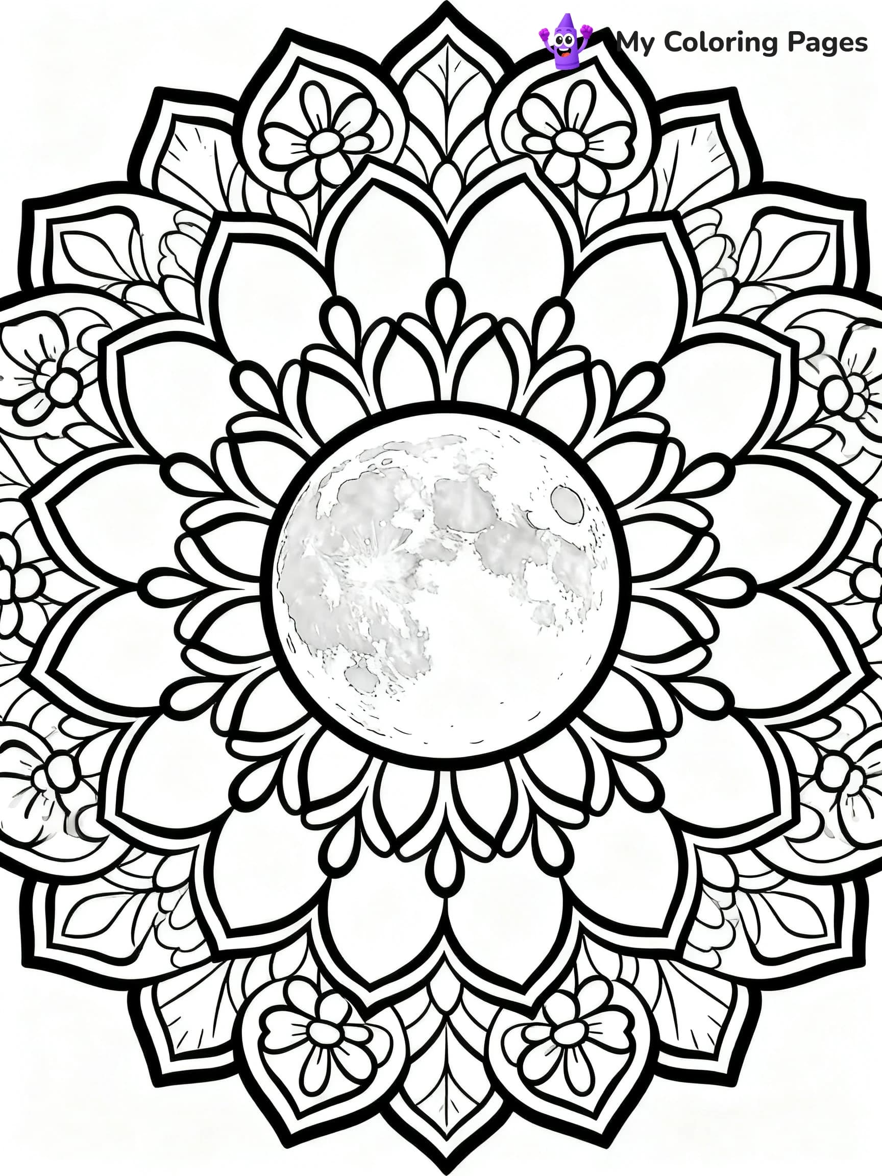 Moon Coloring Pages - 15