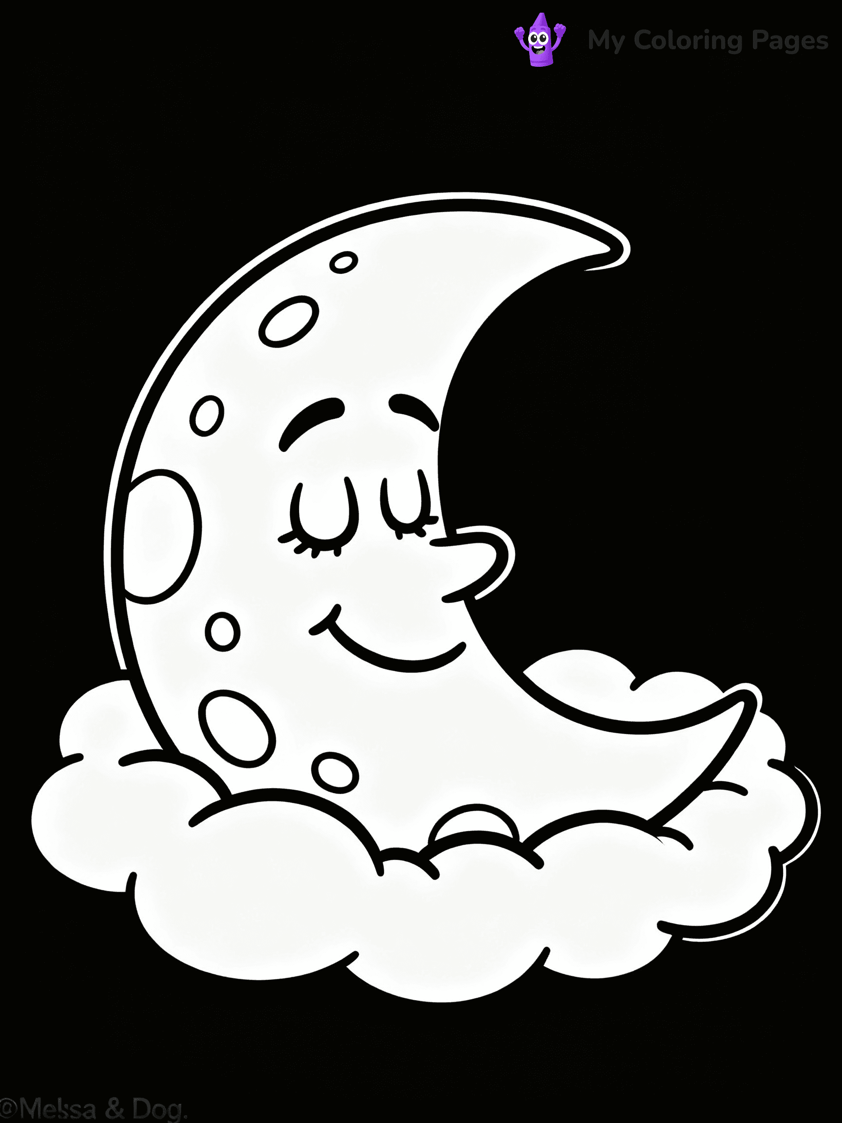 Moon Coloring Pages - 12