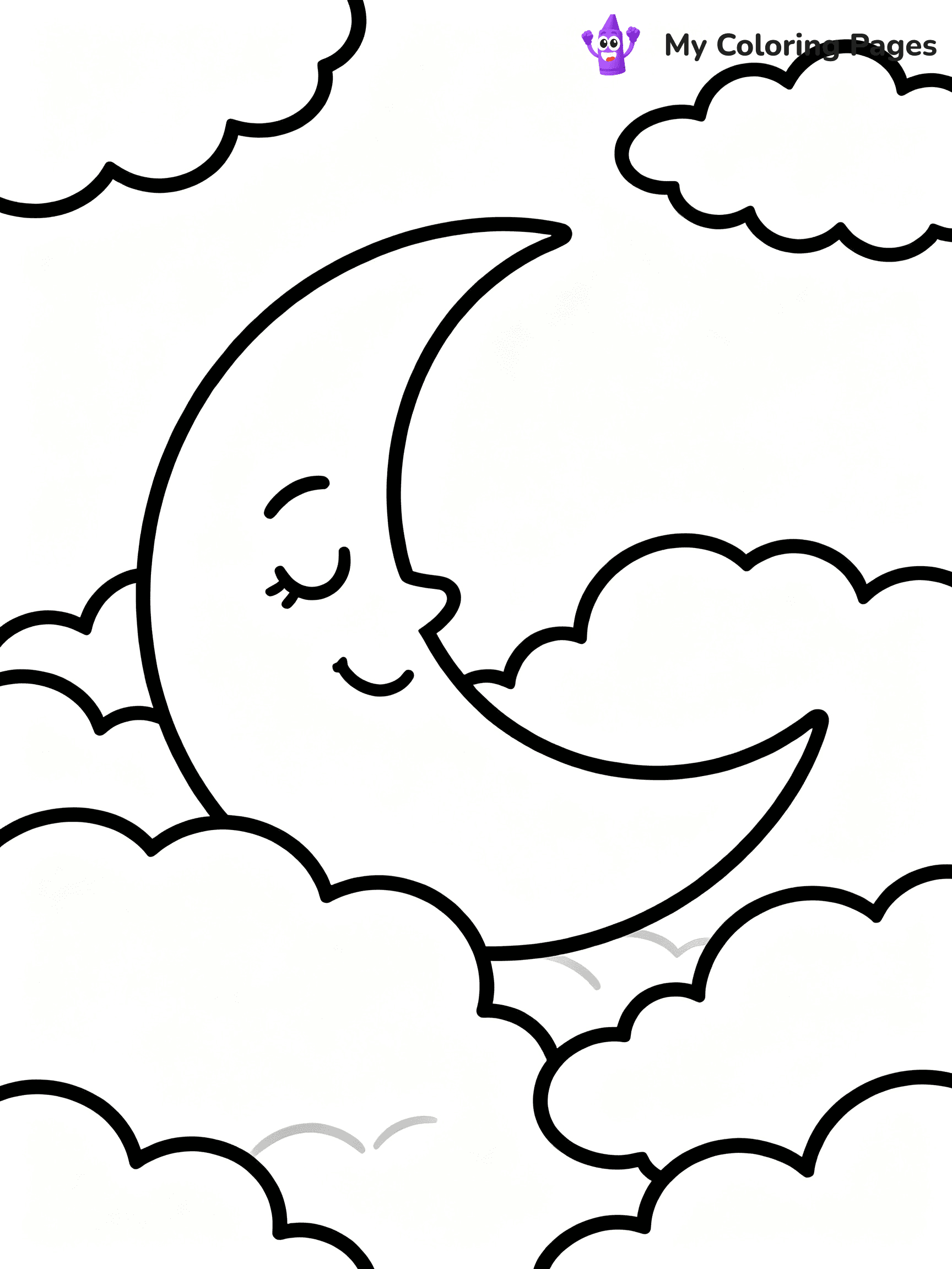 Moon Coloring Pages - 8