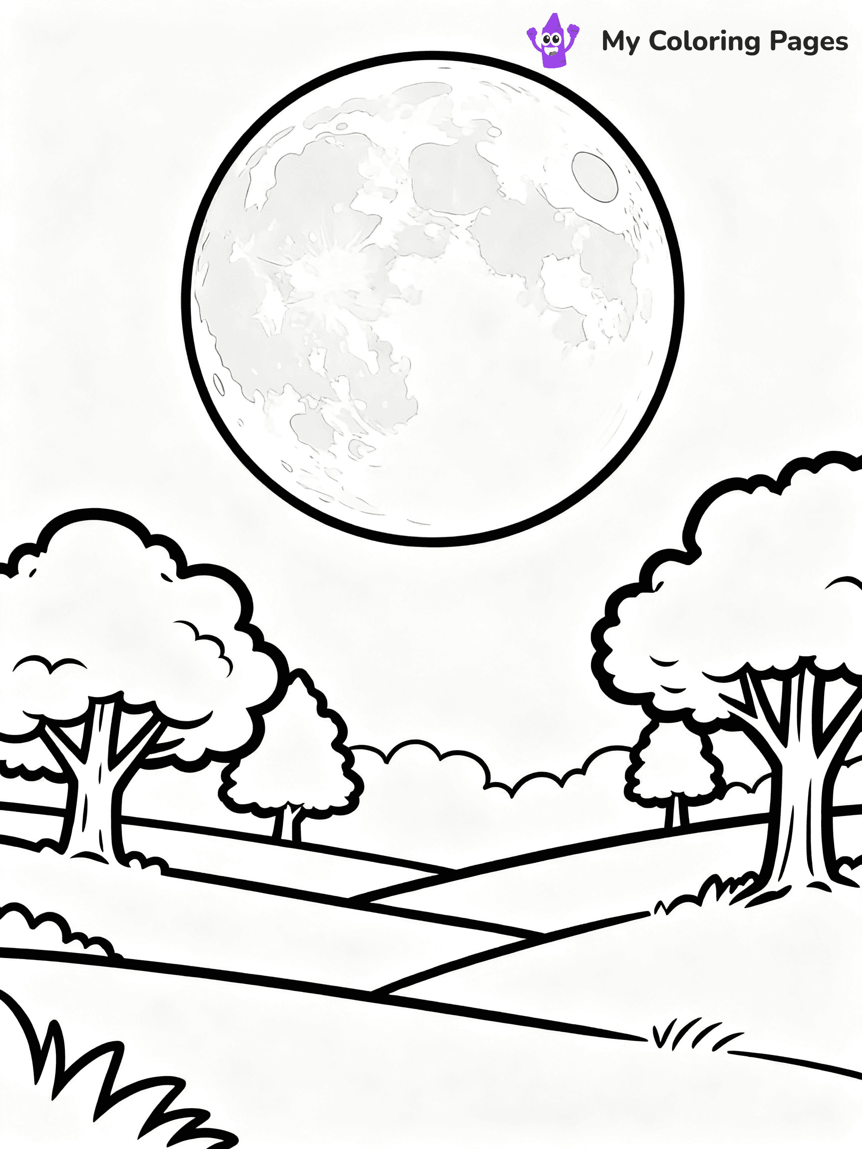 Moon Coloring Pages - 7