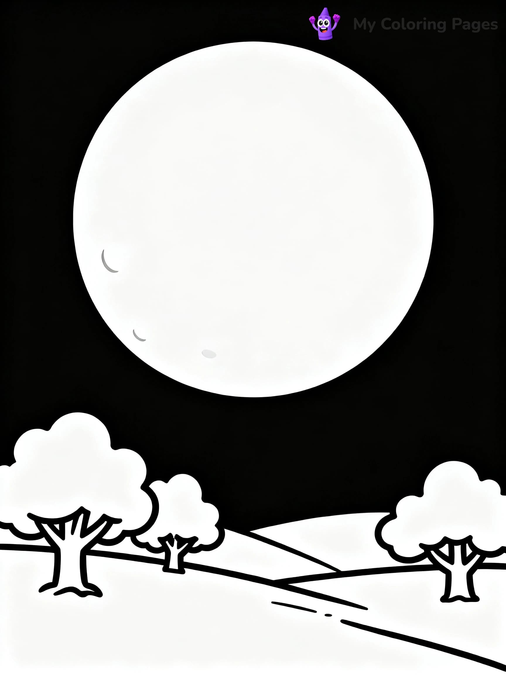 Moon Coloring Pages - 6