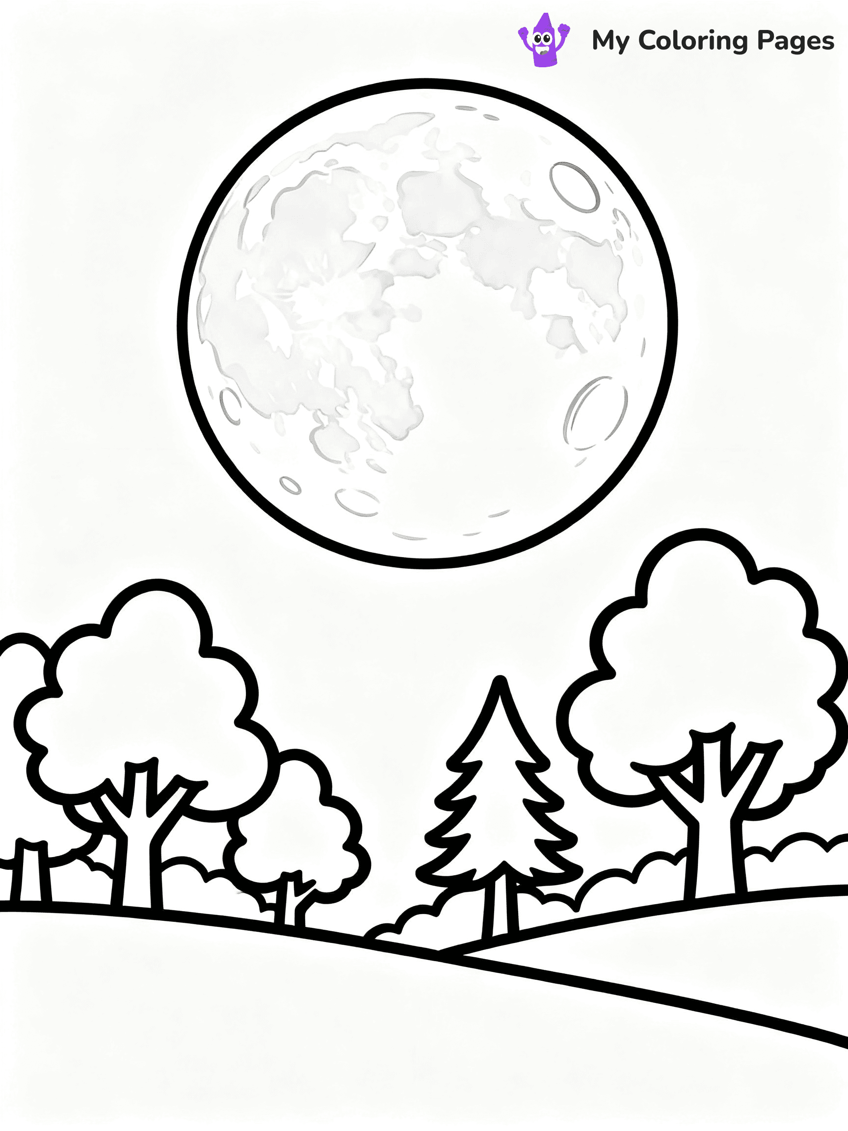 Moon Coloring Pages - 5