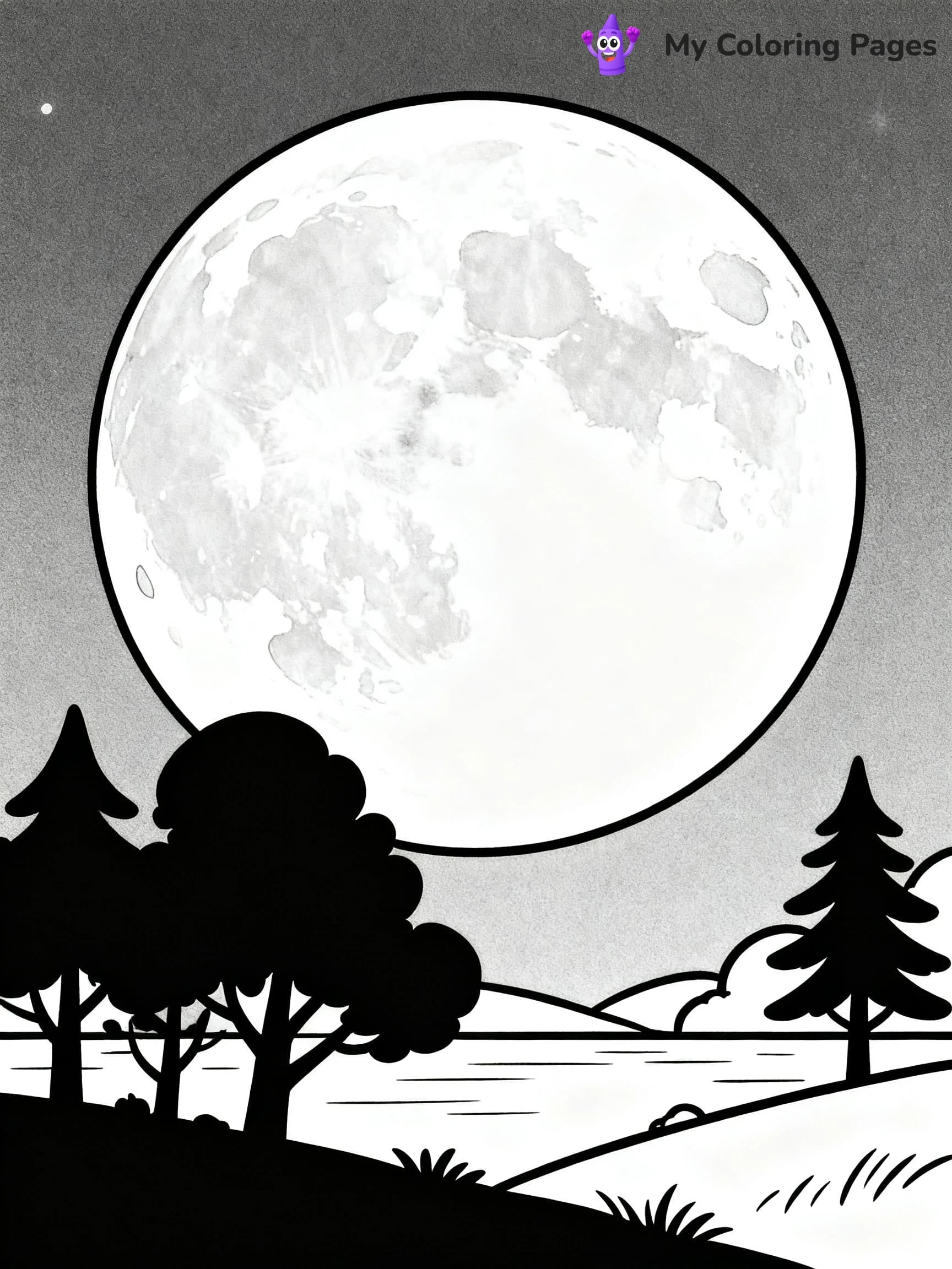 Moon Coloring Pages - 4
