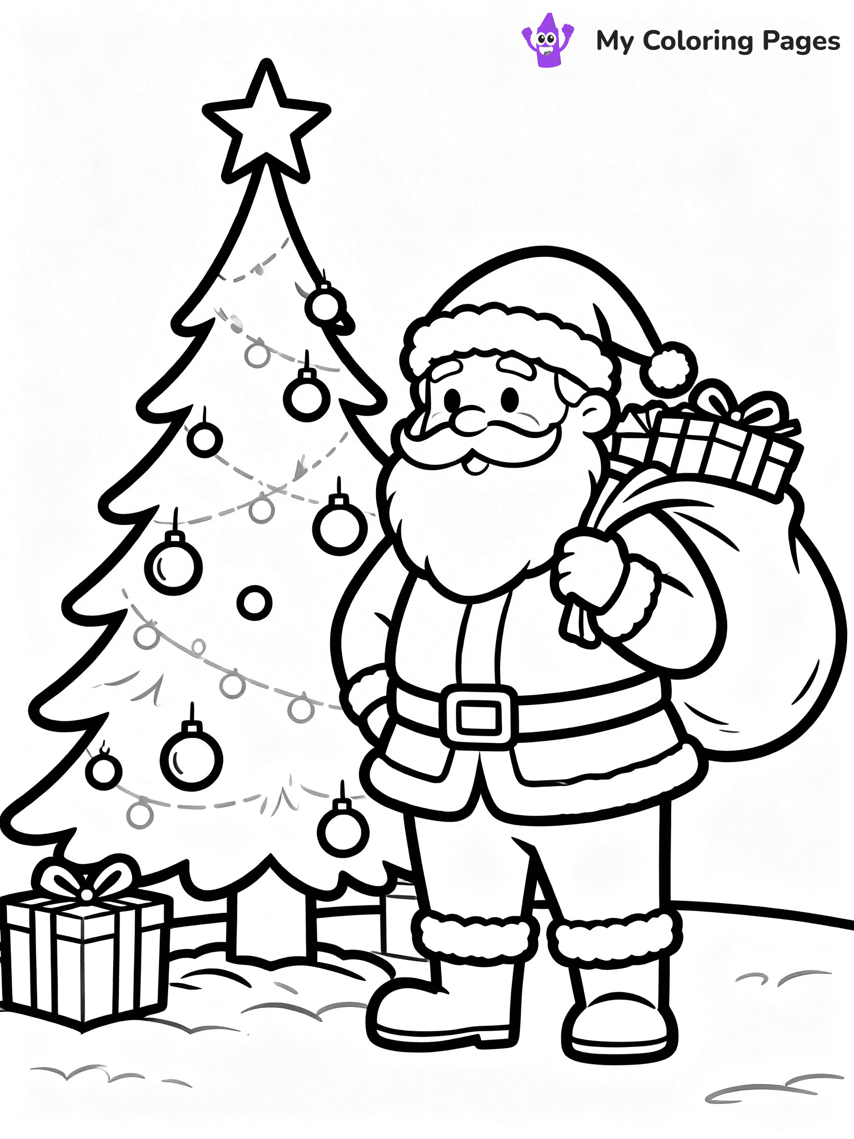Detailed Christmas Coloring Pages - 54