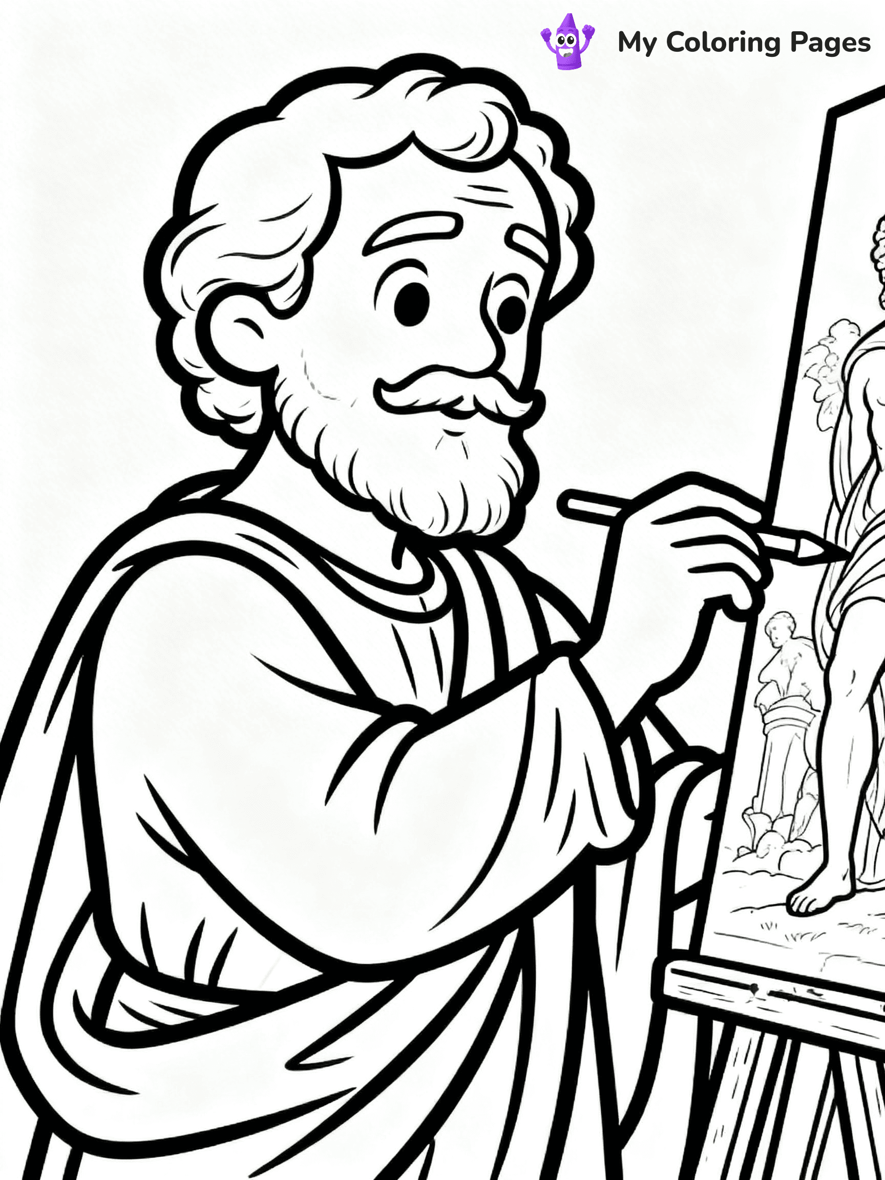 Michelangelo Coloring Pages - 1