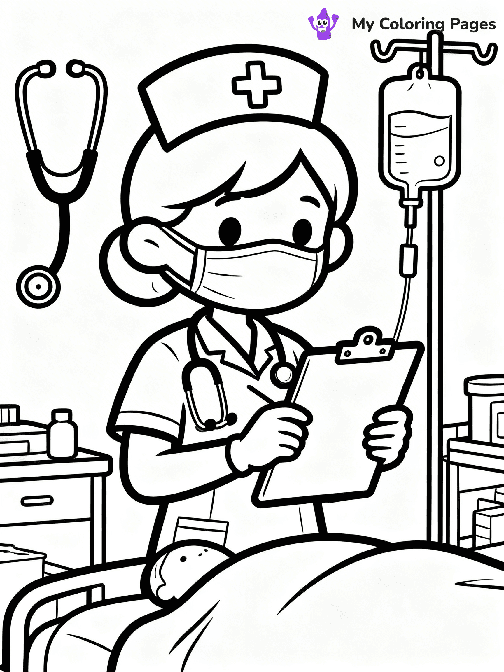 Nurse Coloring Pages - 17