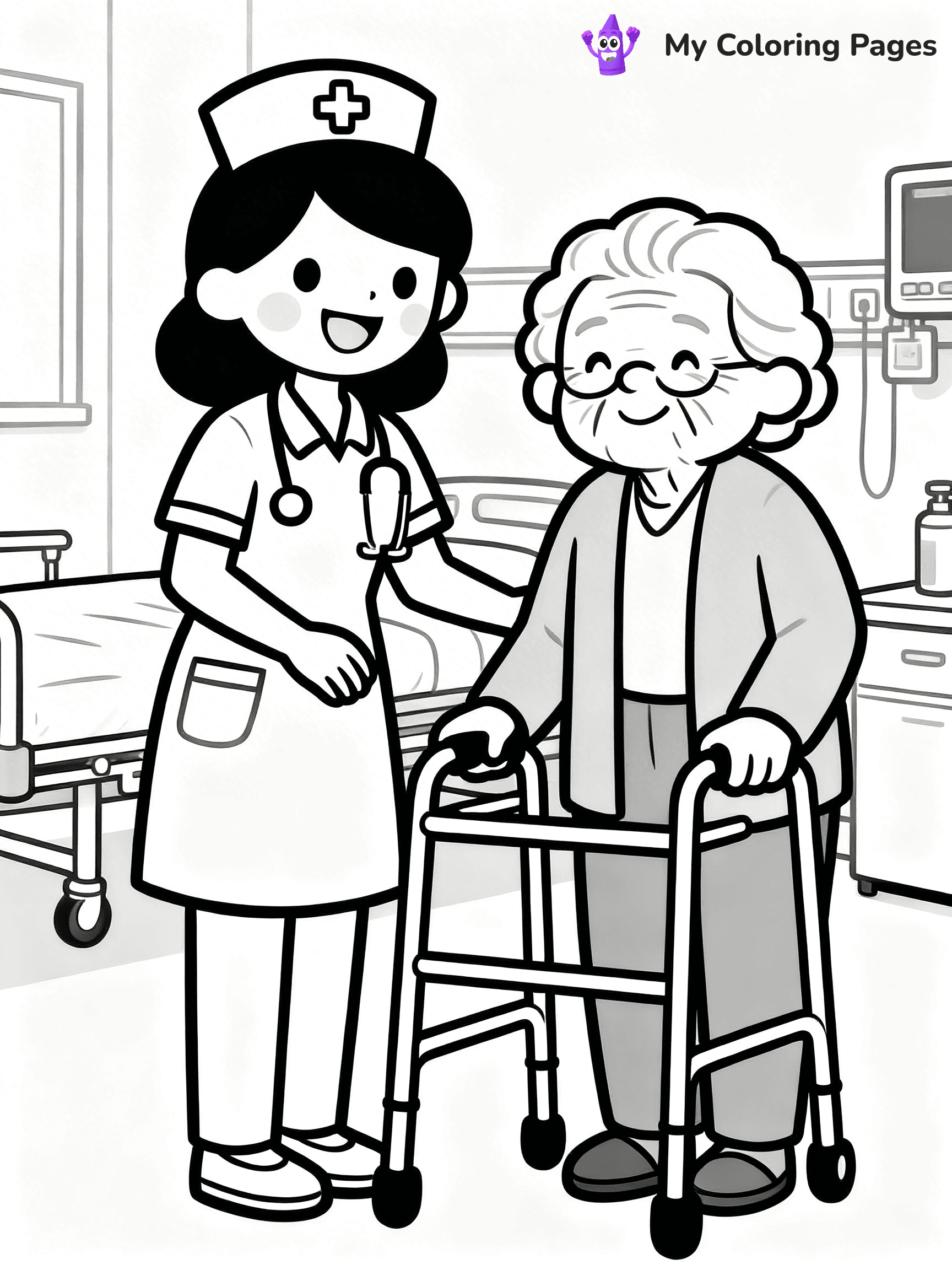 Nurse Coloring Pages - 10