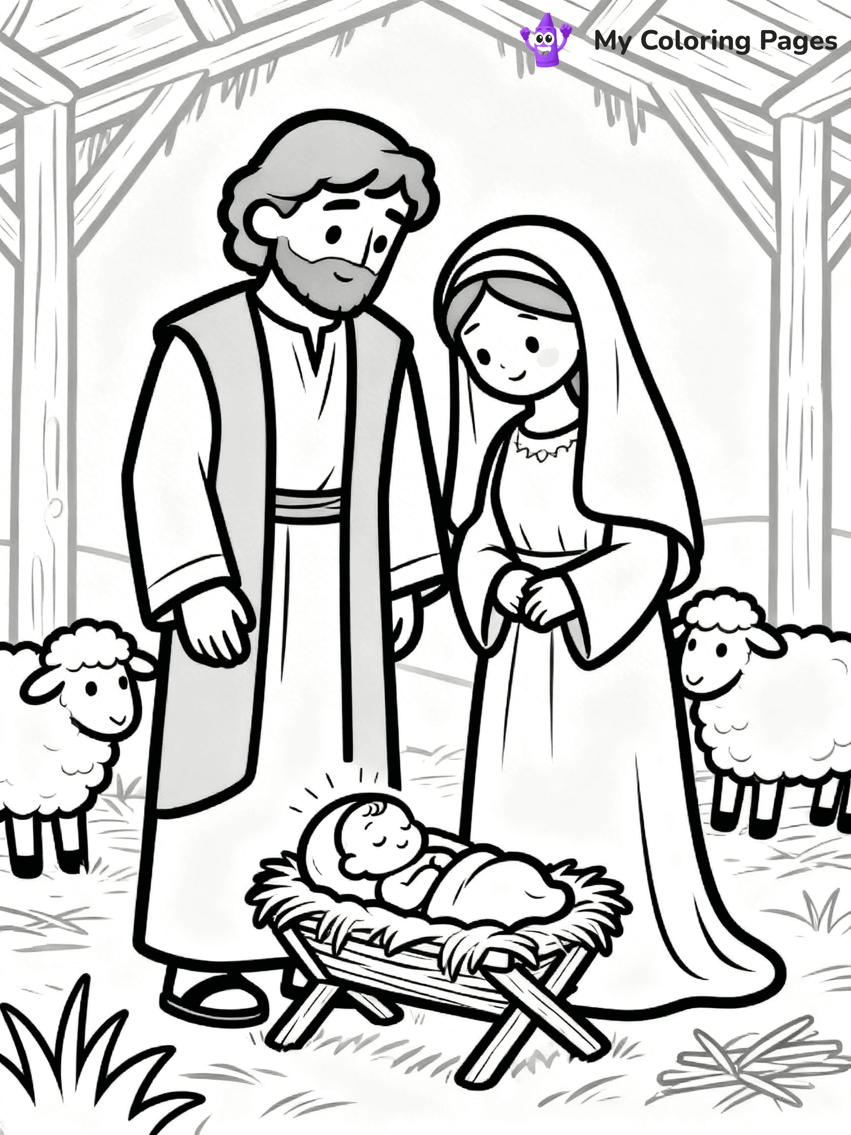 Manger Coloring Pages - 21