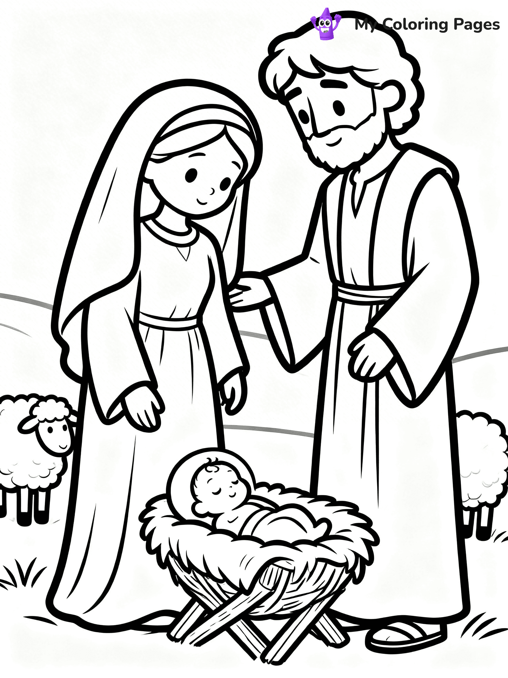 Manger Coloring Pages - 19