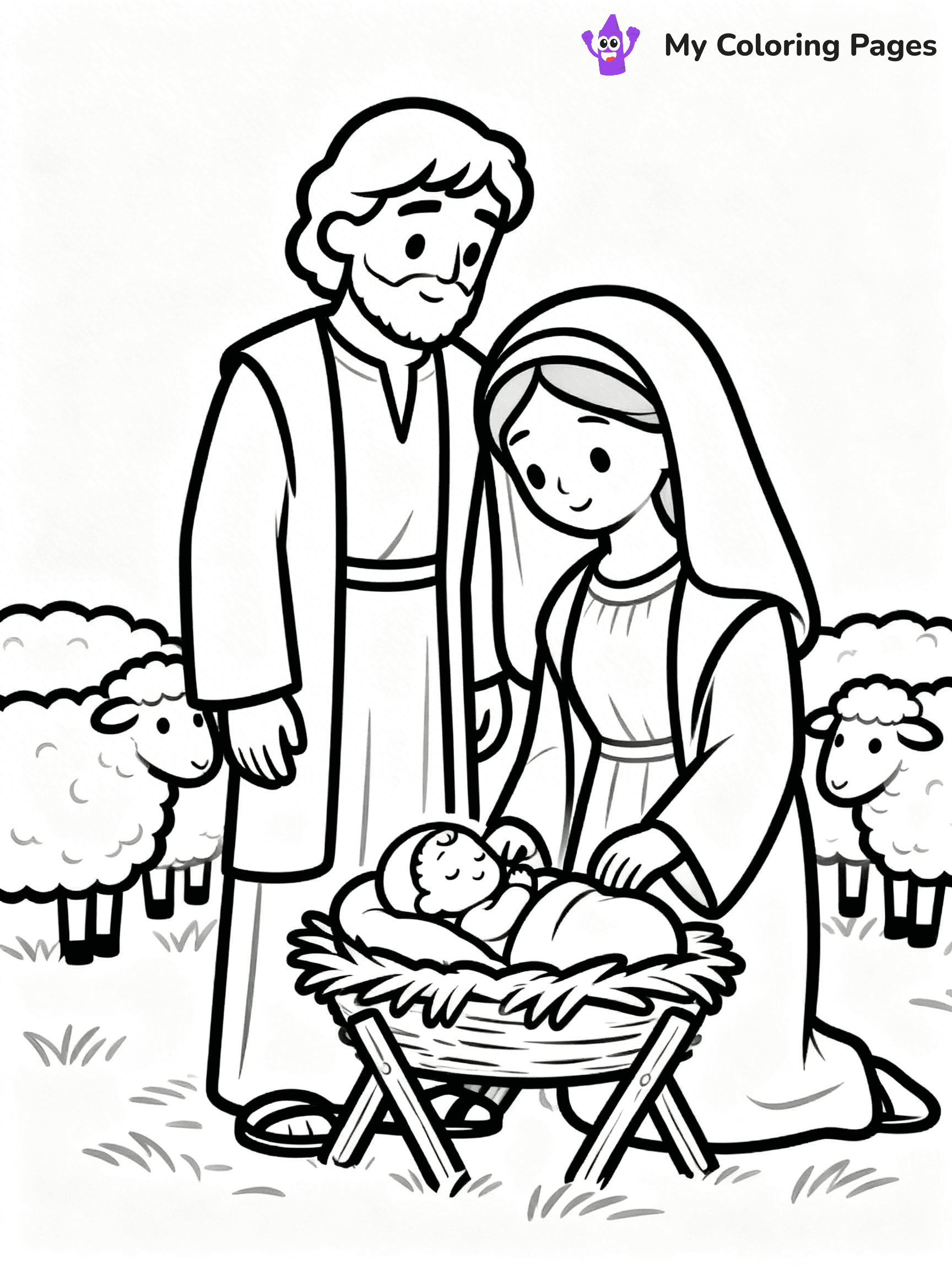 Manger Coloring Pages - 18