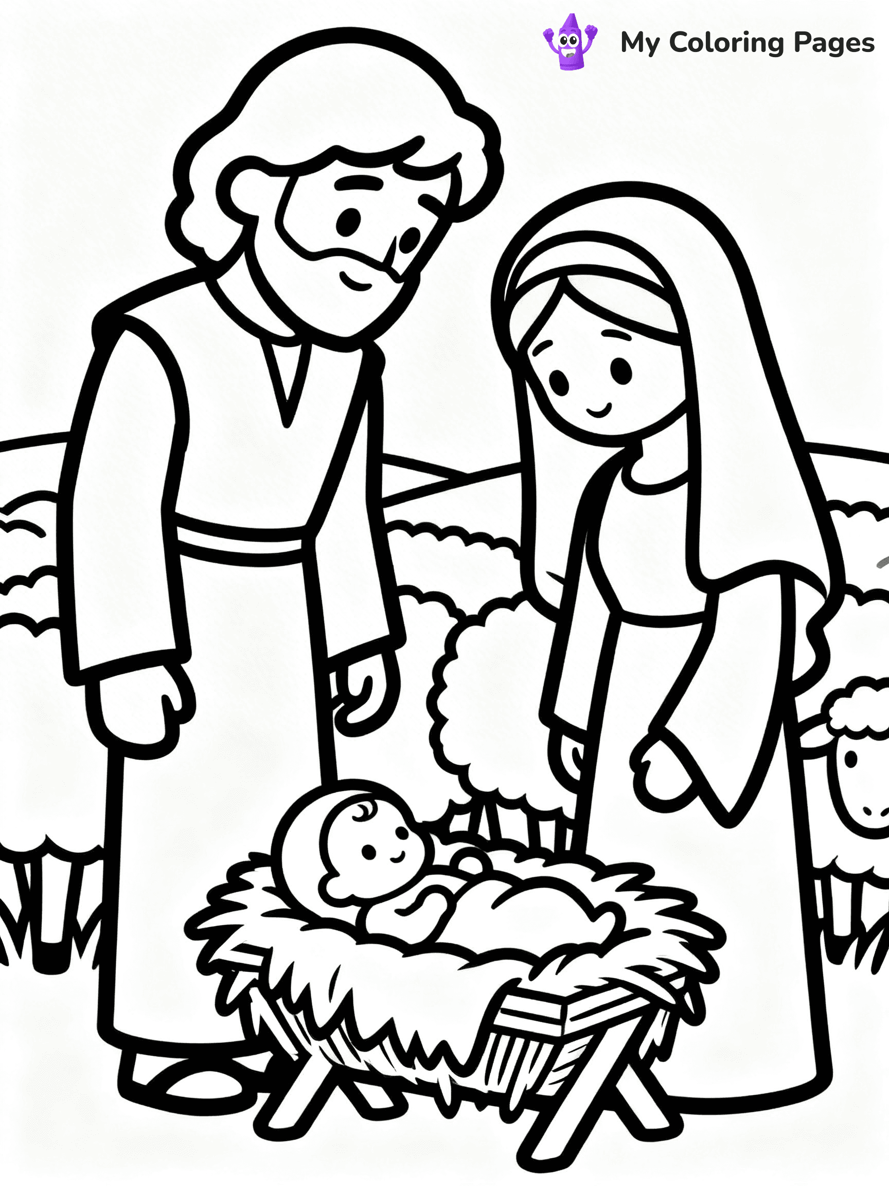 Manger Coloring Pages - 16