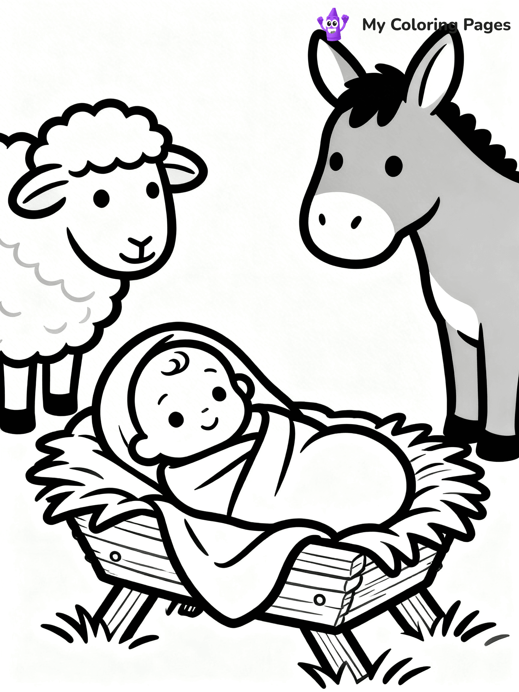 Manger Coloring Pages - 8