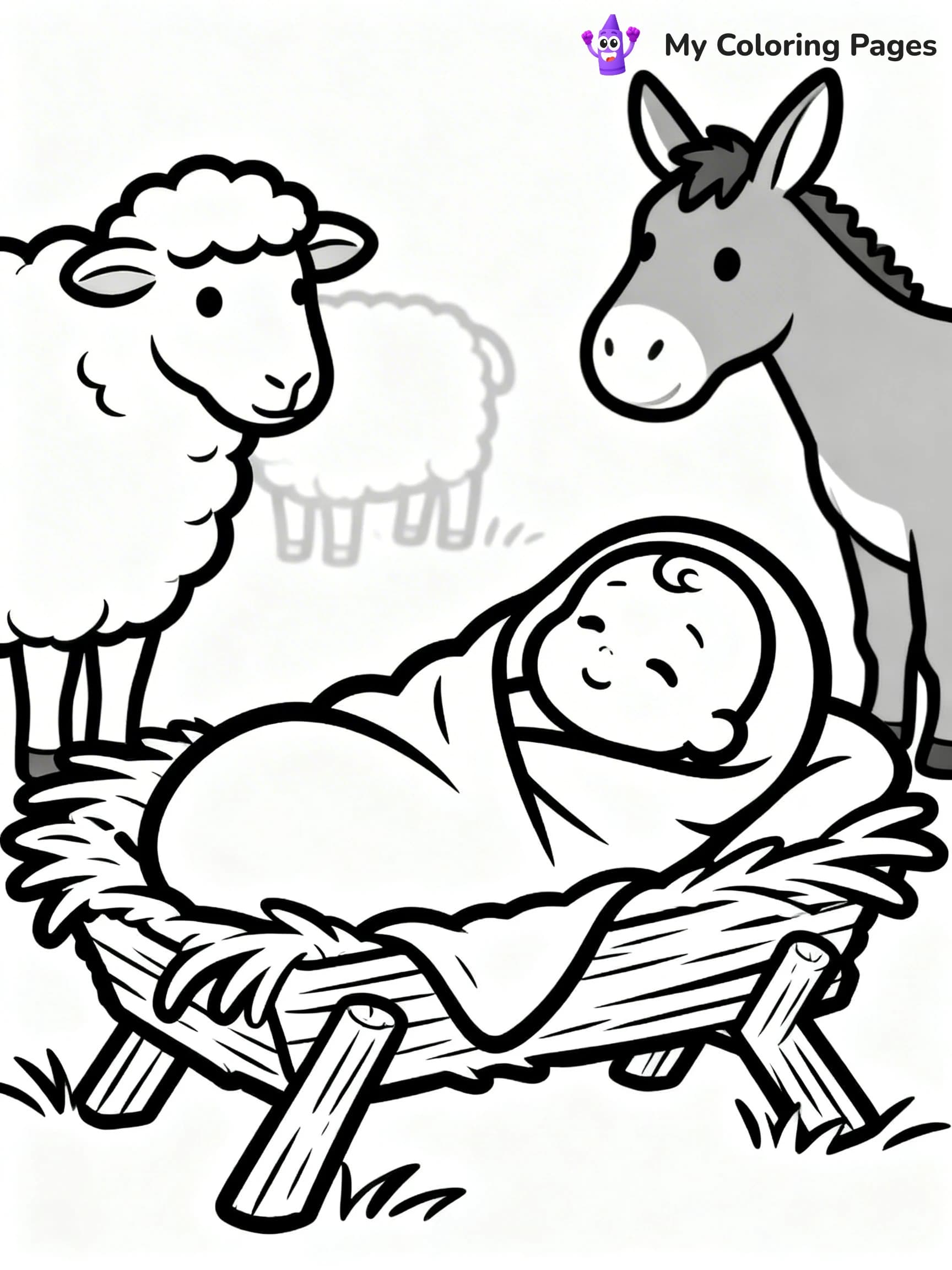 Manger Coloring Pages - 4
