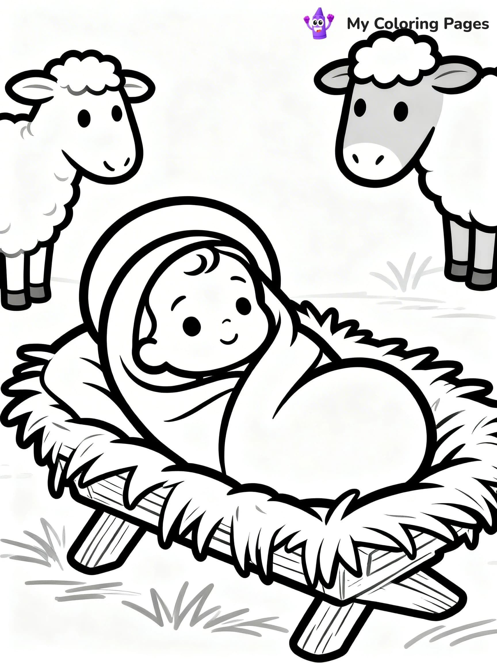 Manger Coloring Pages - 3